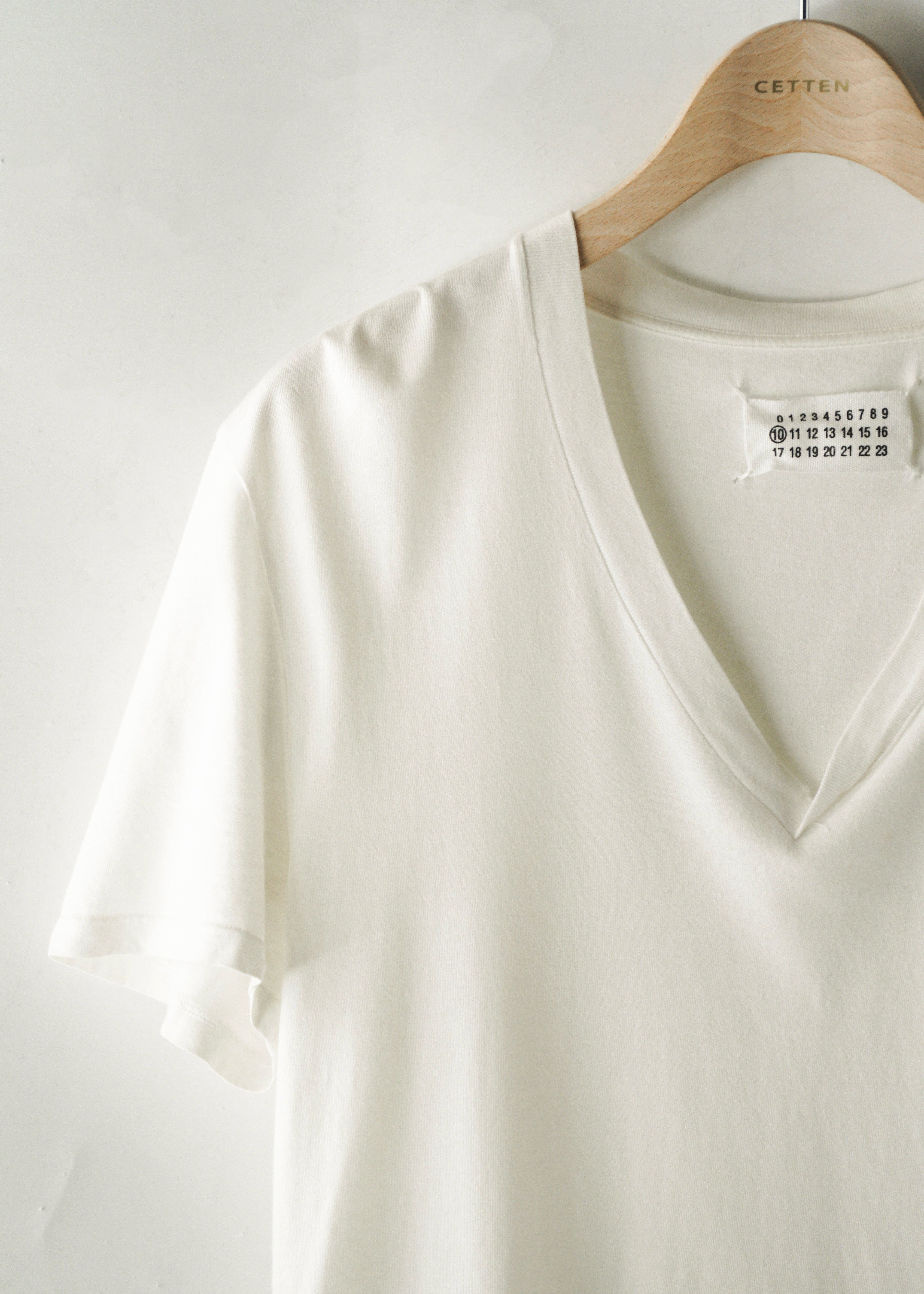 Maison Martin Margiela 2010SS v neck cotton t-shirt