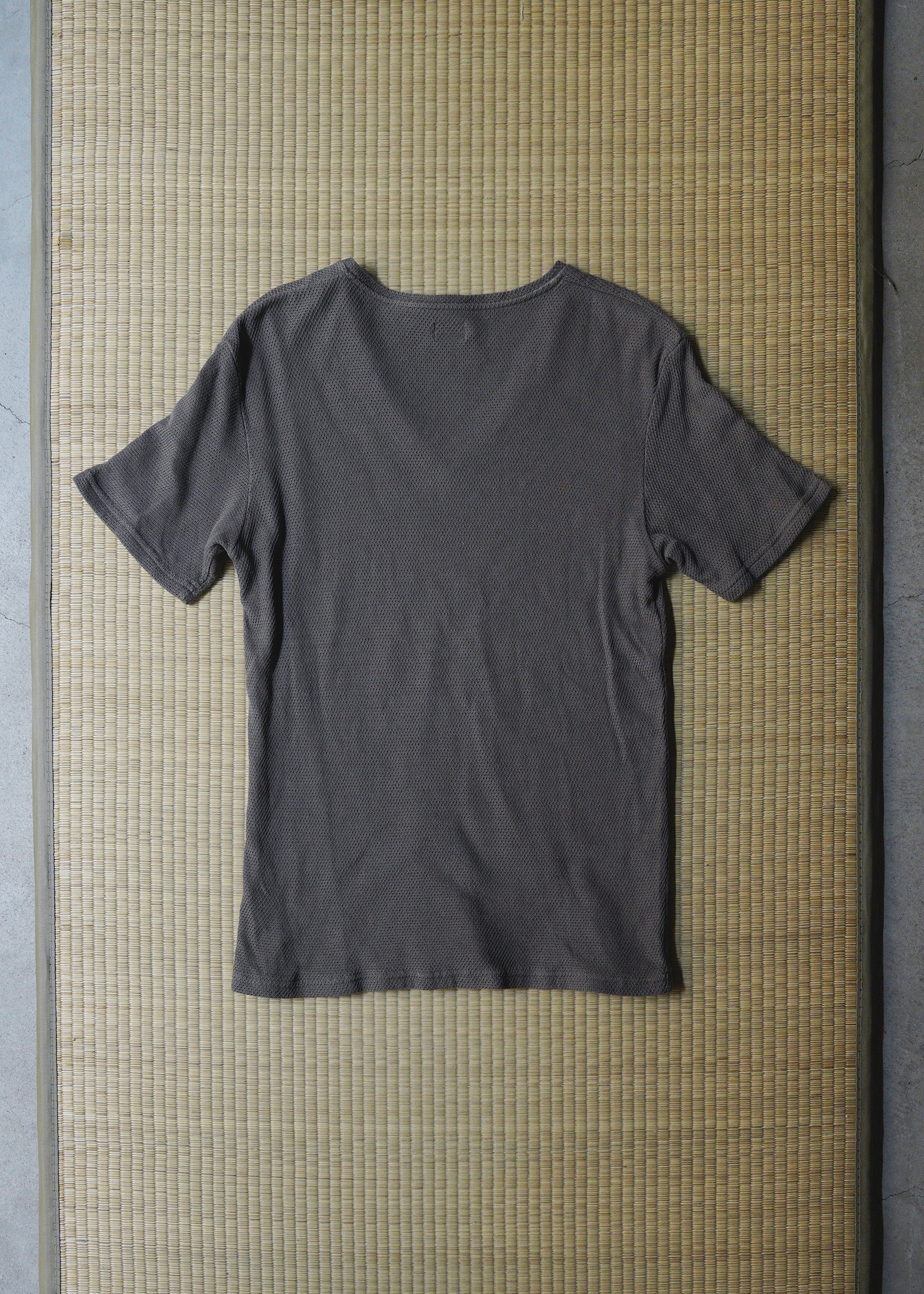 00's JIL SANDER v neck mesh cotton cut-saw