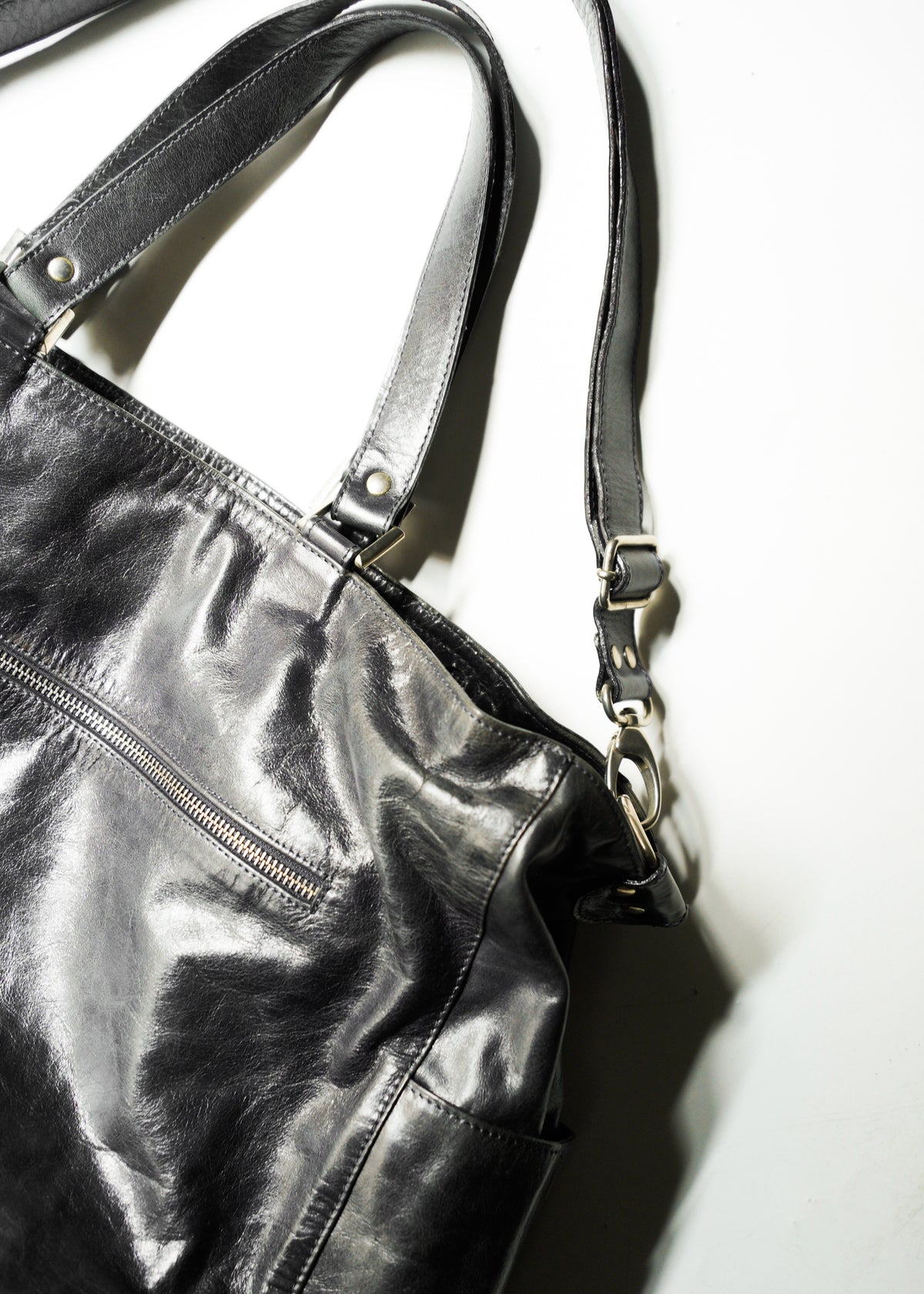 Vintage Genuine leather 2way multi pocket shoulder bag