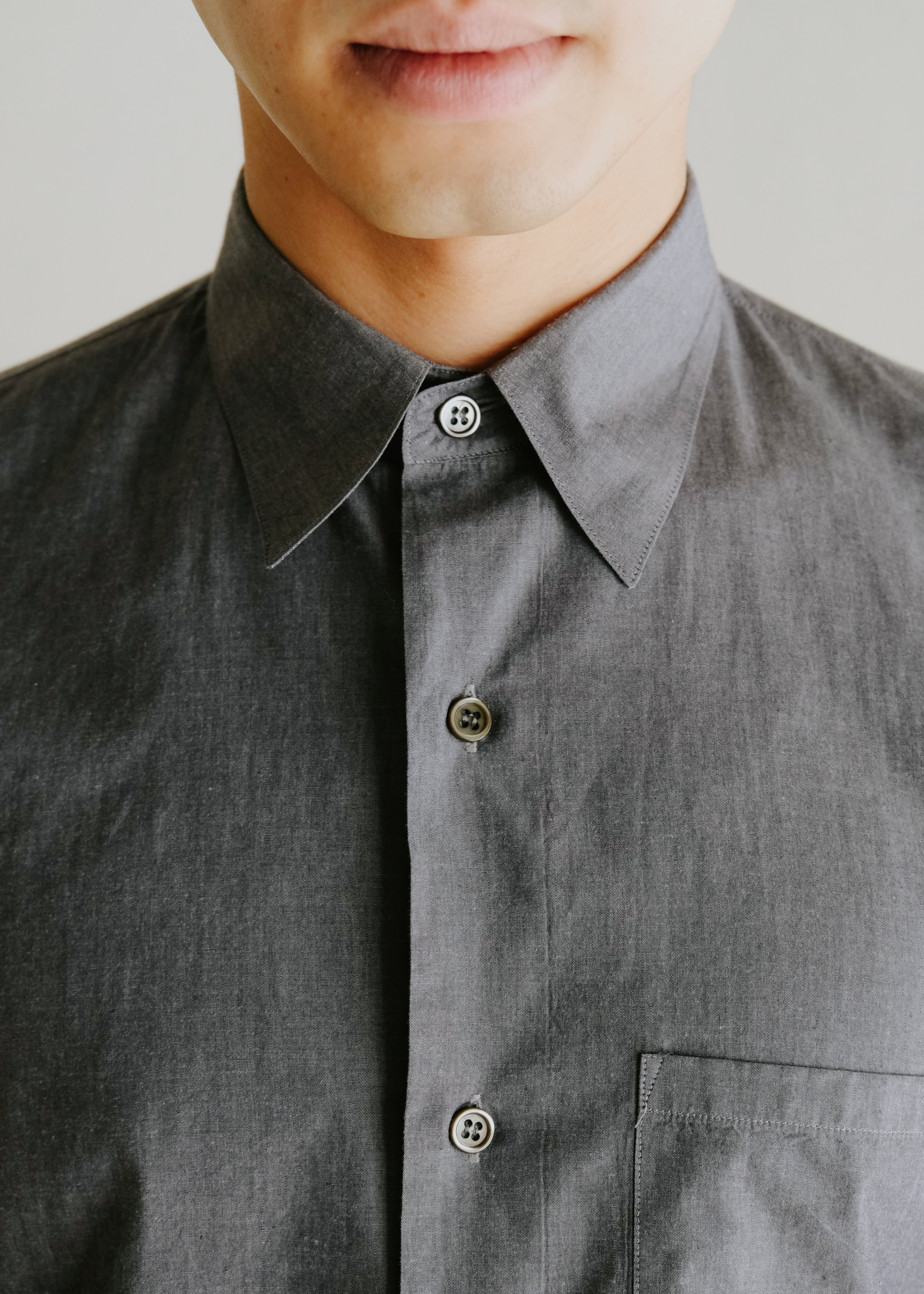 00's agnes b. homme cotton regular collar shirt