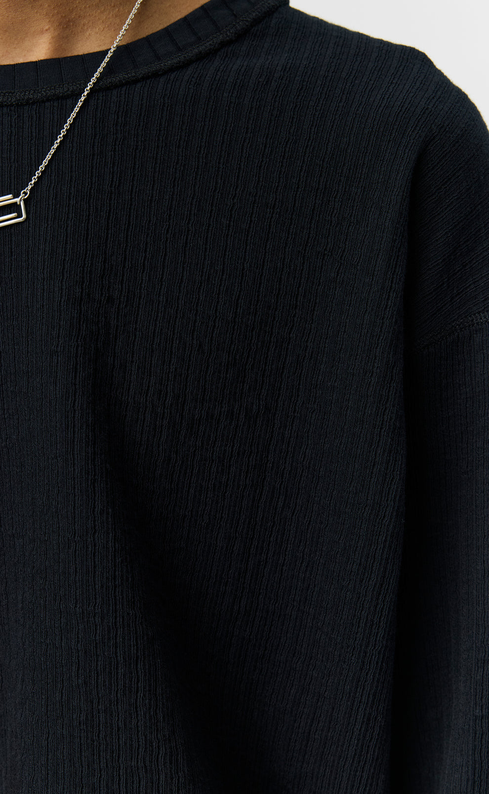 mfpen 26AW Reverse Rib Sweater / Black