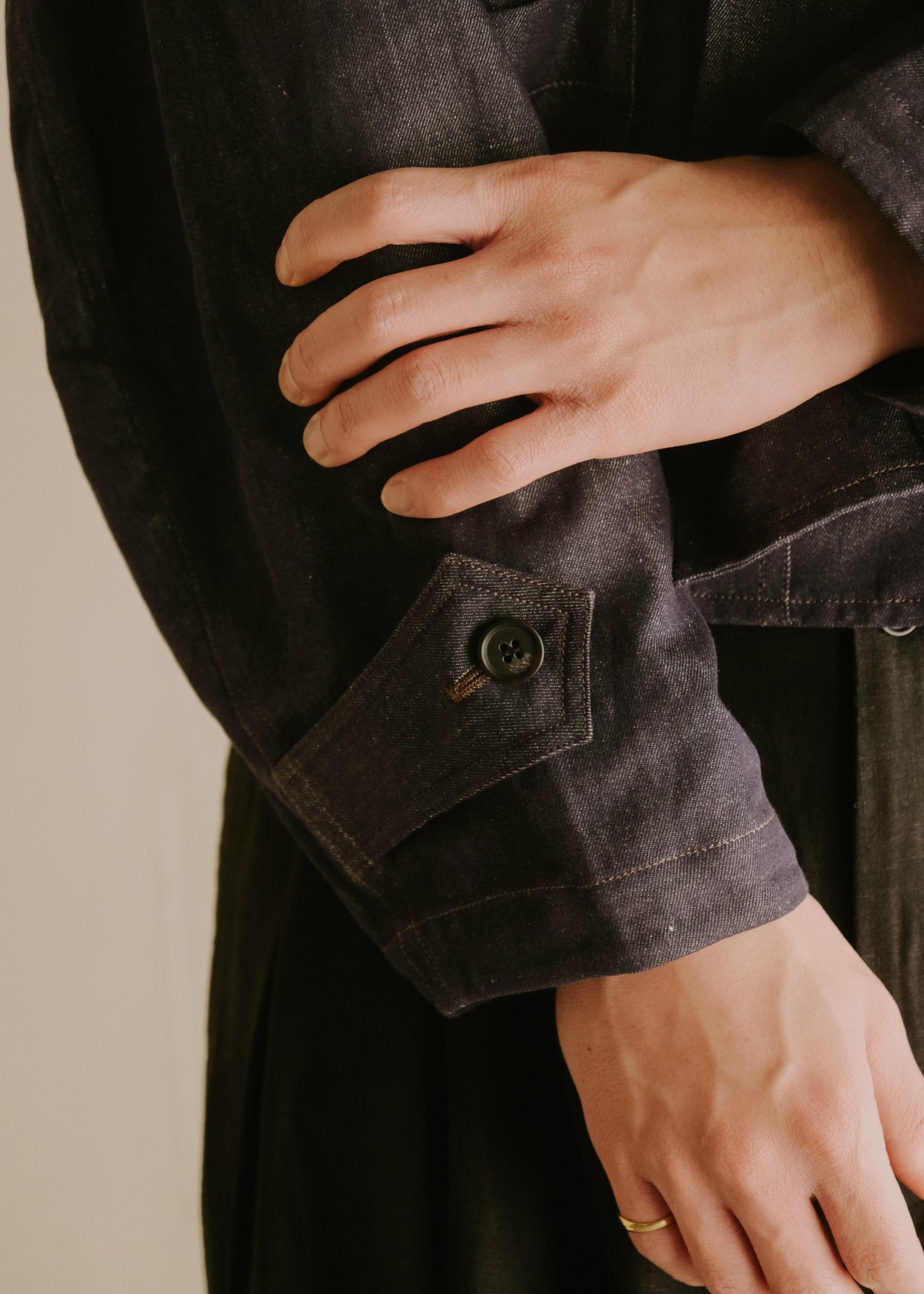 HOMO LUDENS 26SS short forestiere denim jacket / Indigo