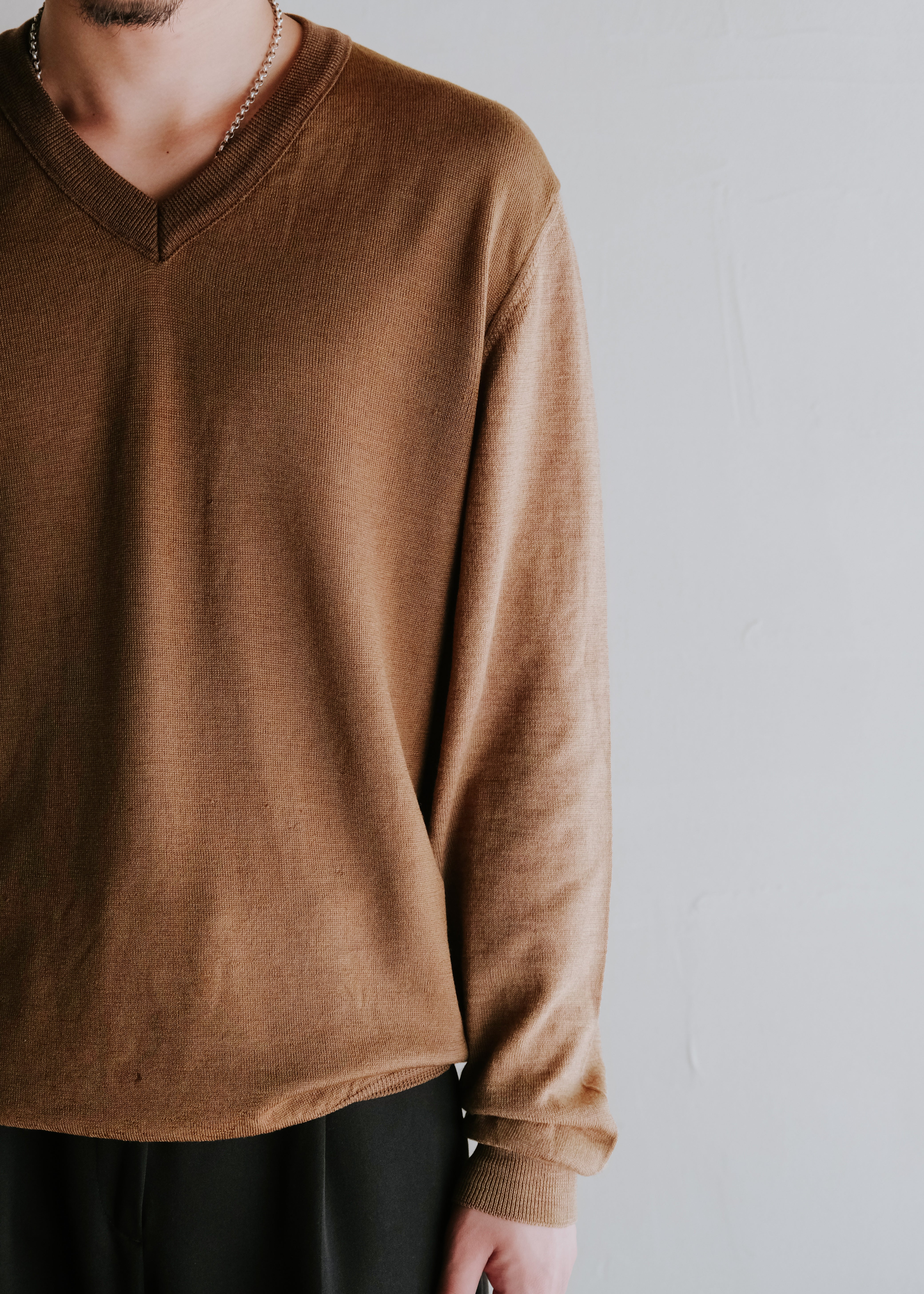06aw martin margiela 本人期 Vネックニット Martin Margiela 06AW tri-color v neck knit