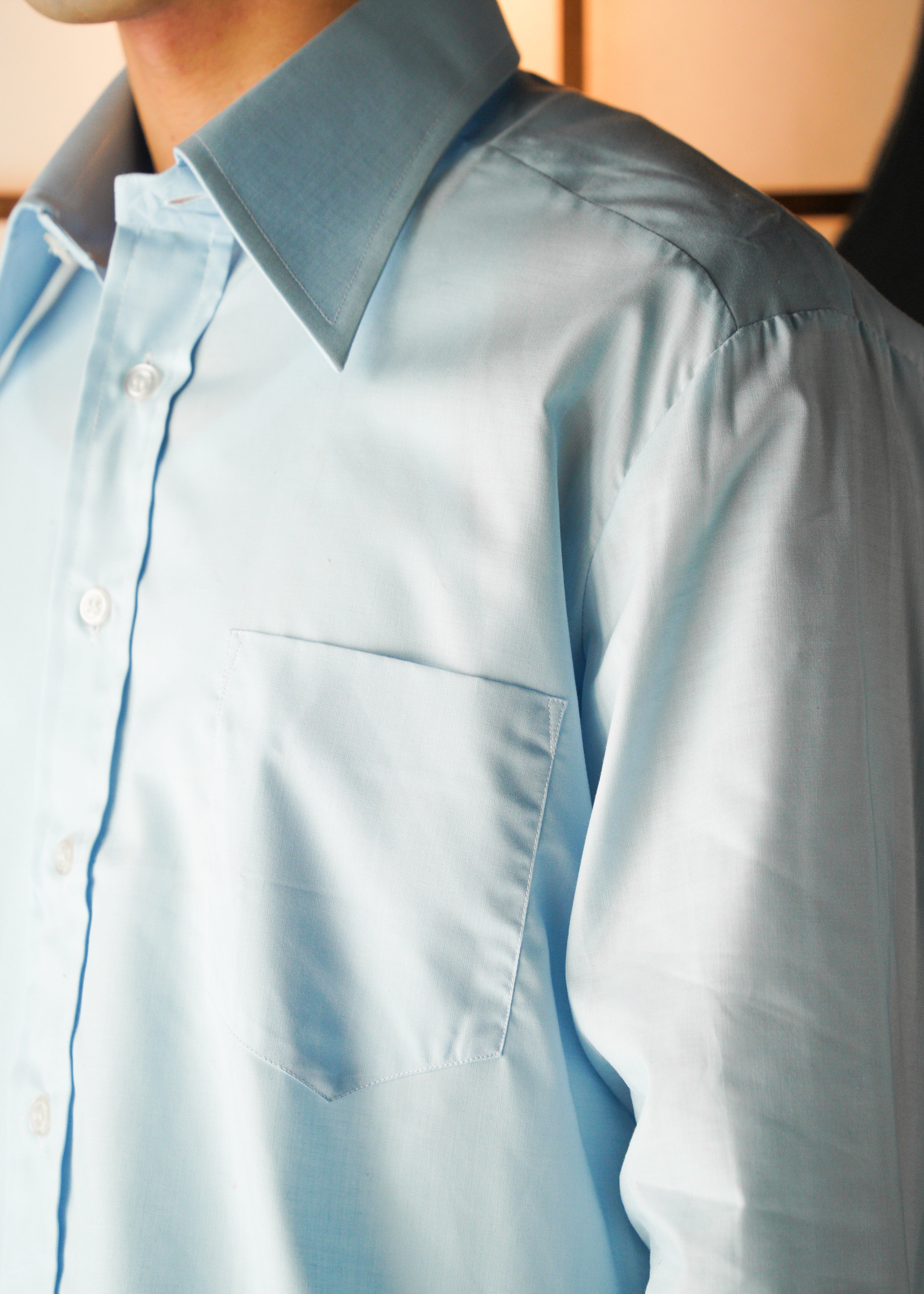 70's vintage polyester cotton short sleeve shirt