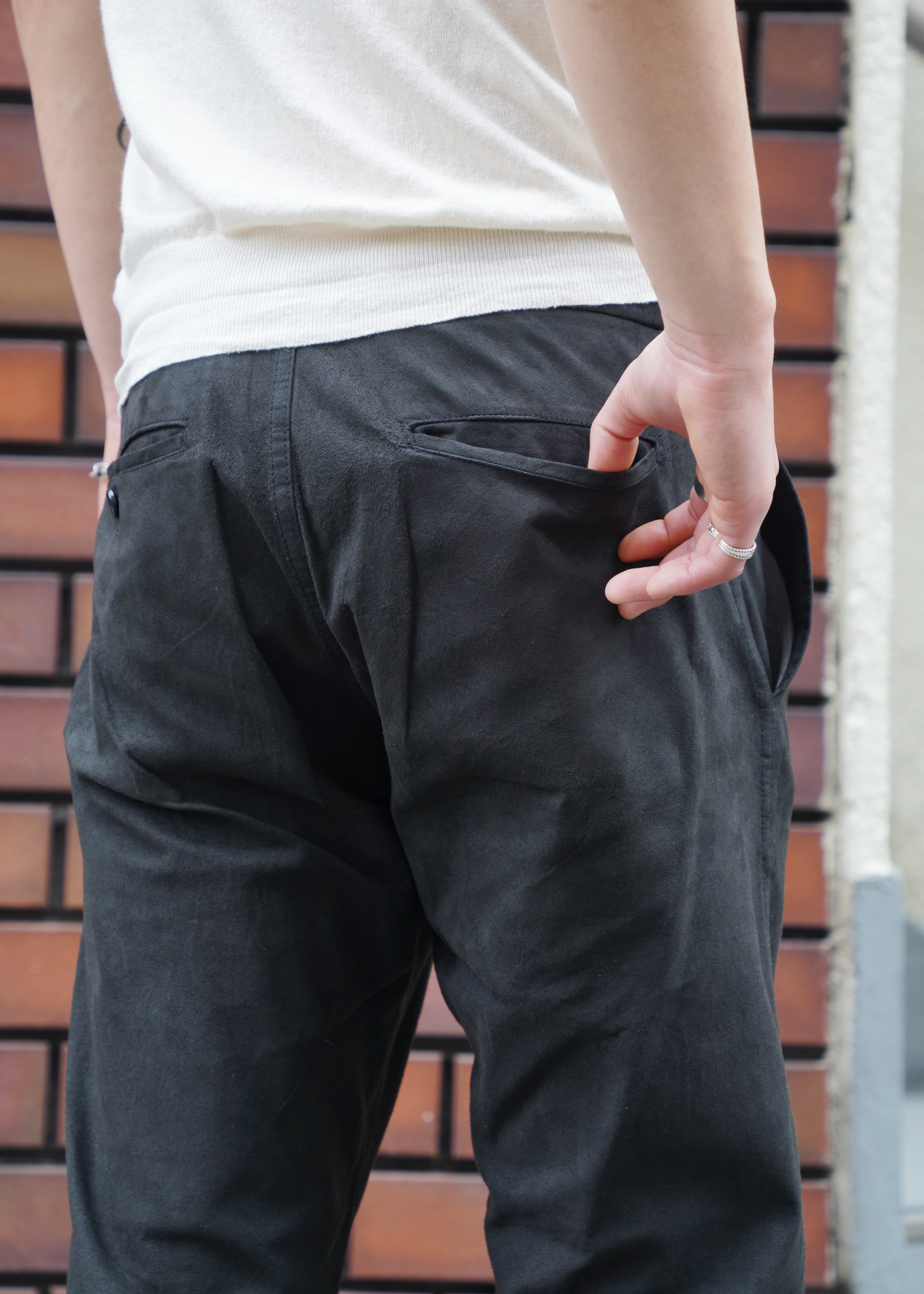 COMME des GARÇONS HOMME PLUS 99AW fake leather straight trousers