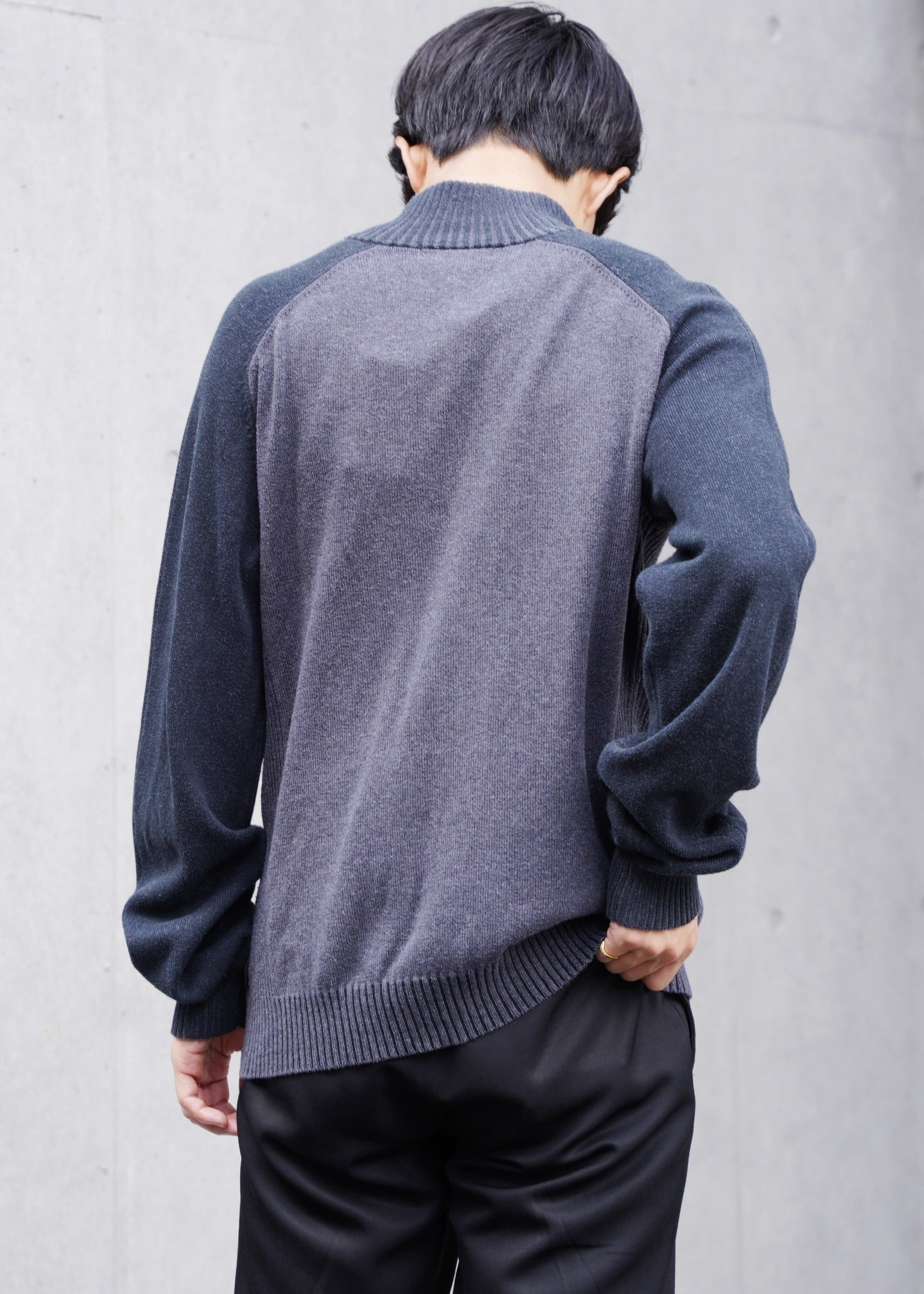 Calvin Klein Jeans half zip switching raglan knit