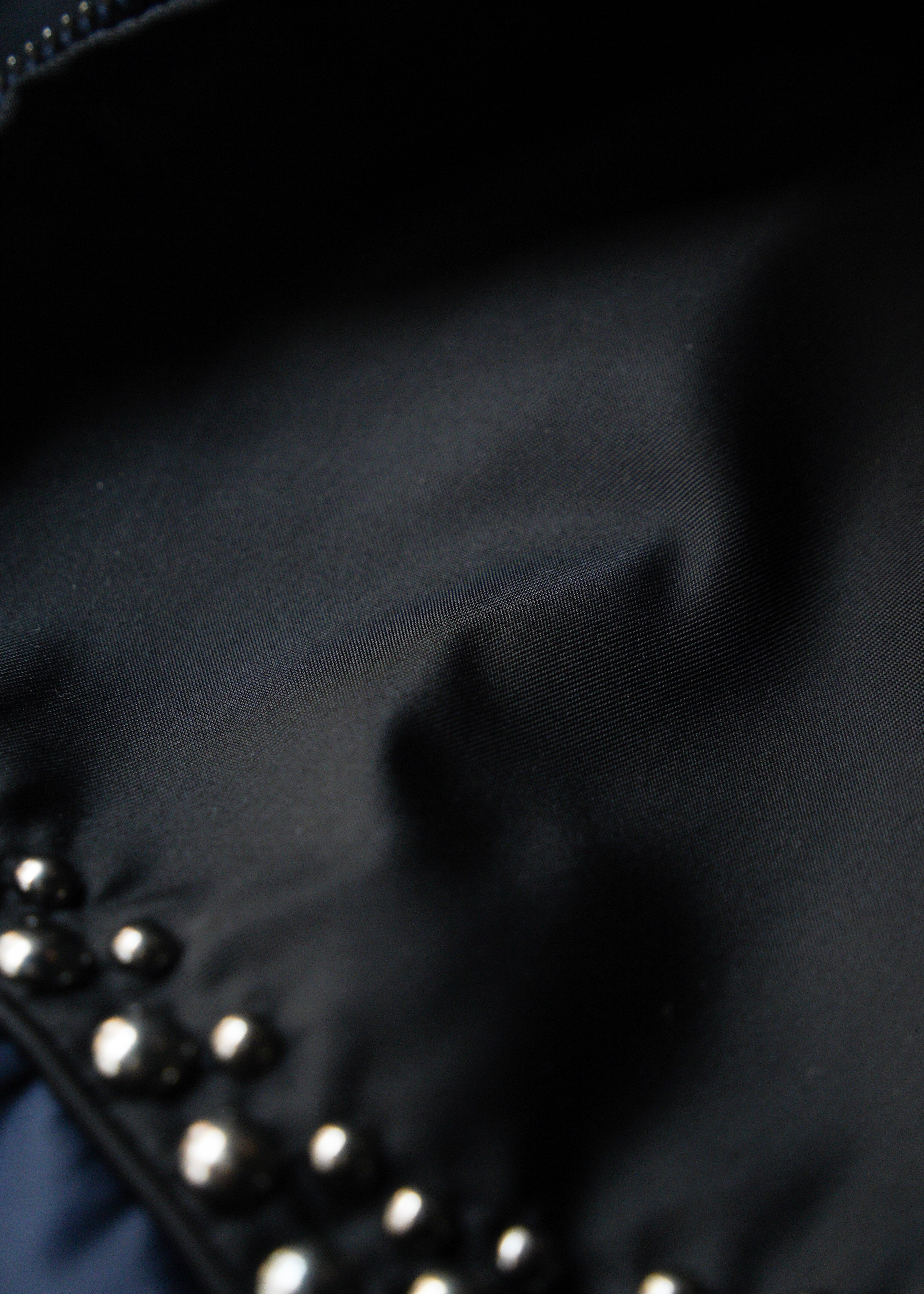 PRADA 12SS bicolor nylon studs blouson
