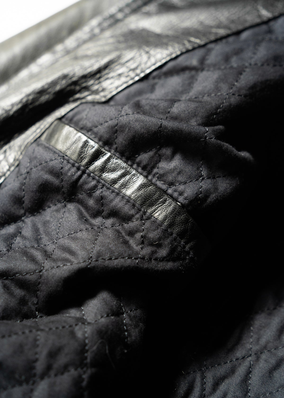 00's- BANANA REPUBLIC double zip single leather jacket