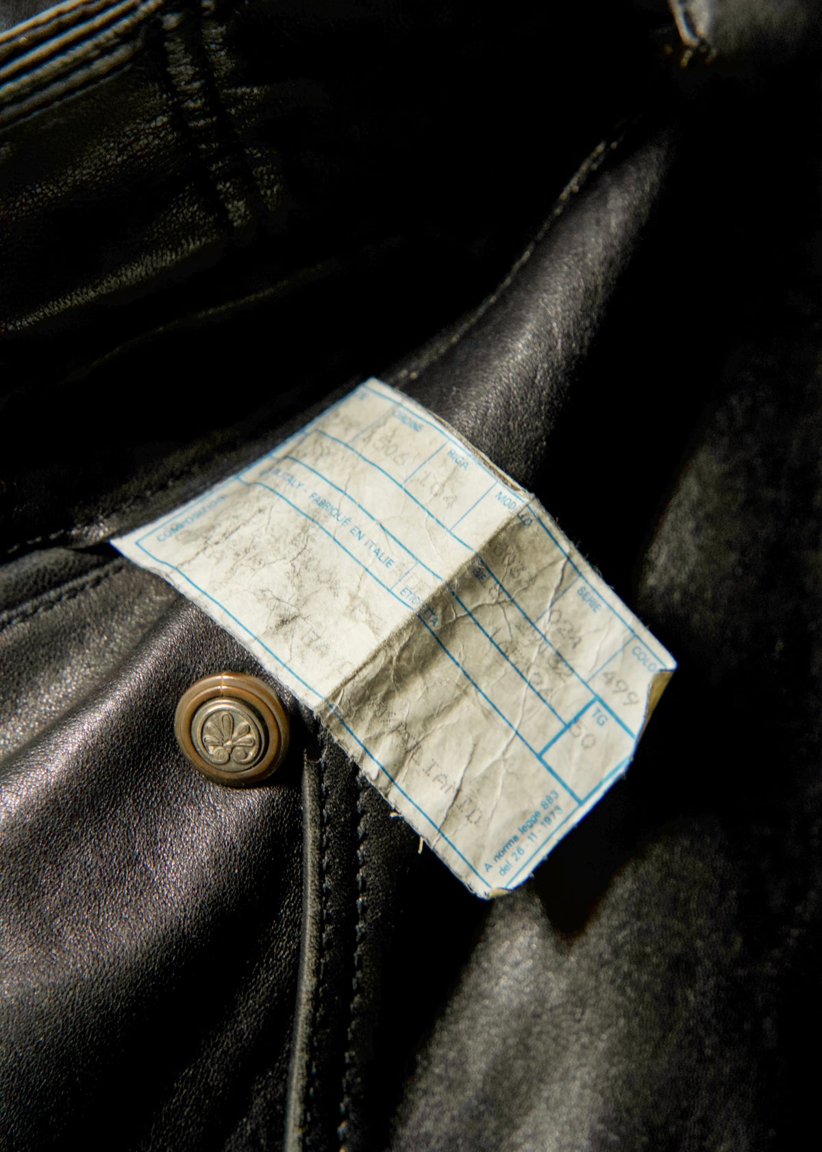 80-90's RUFFO fly front hooded leather blouson