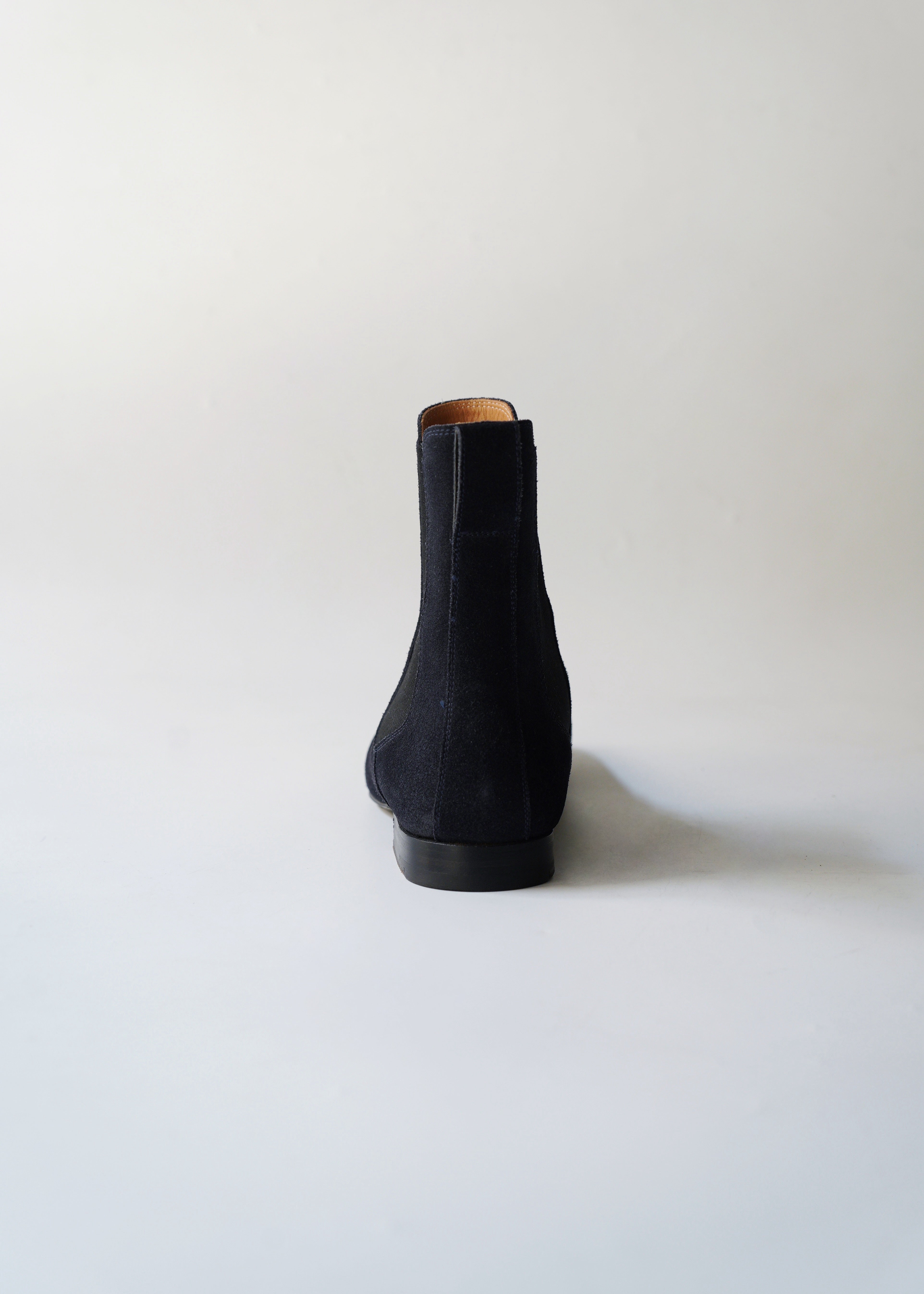 DRIES VAN NOTEN suède leather pointed toe side gore boots