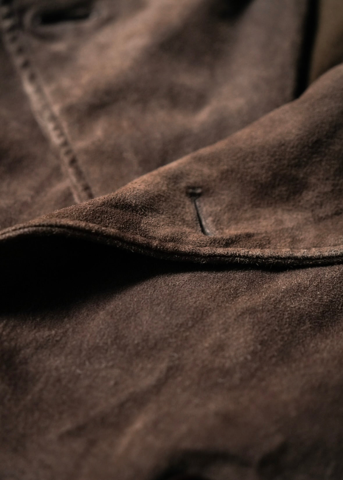 HELMUT LANG 05AW suede double breasted belted coat