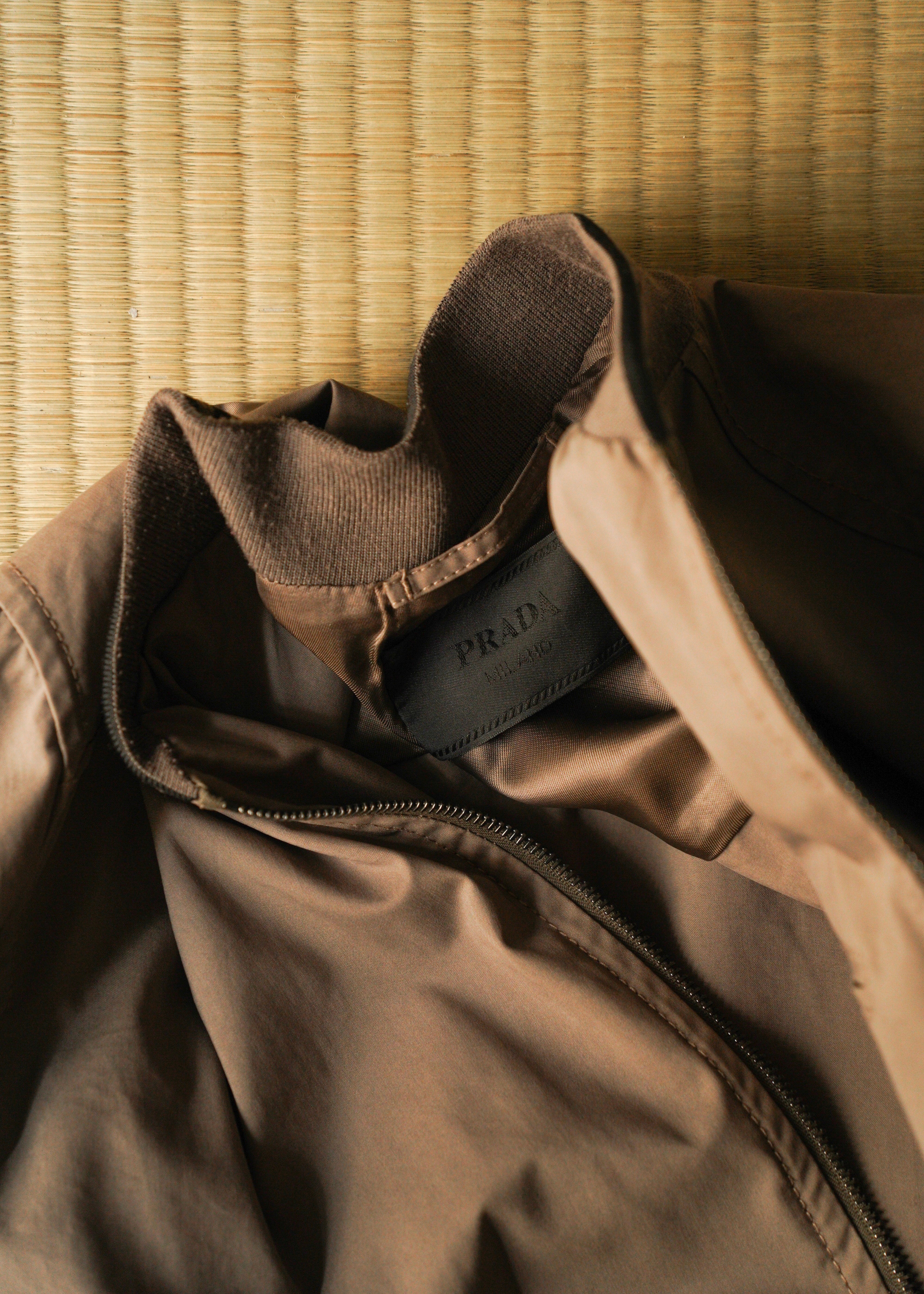 PRADA 2010 zip up nylon blend cotton blouson