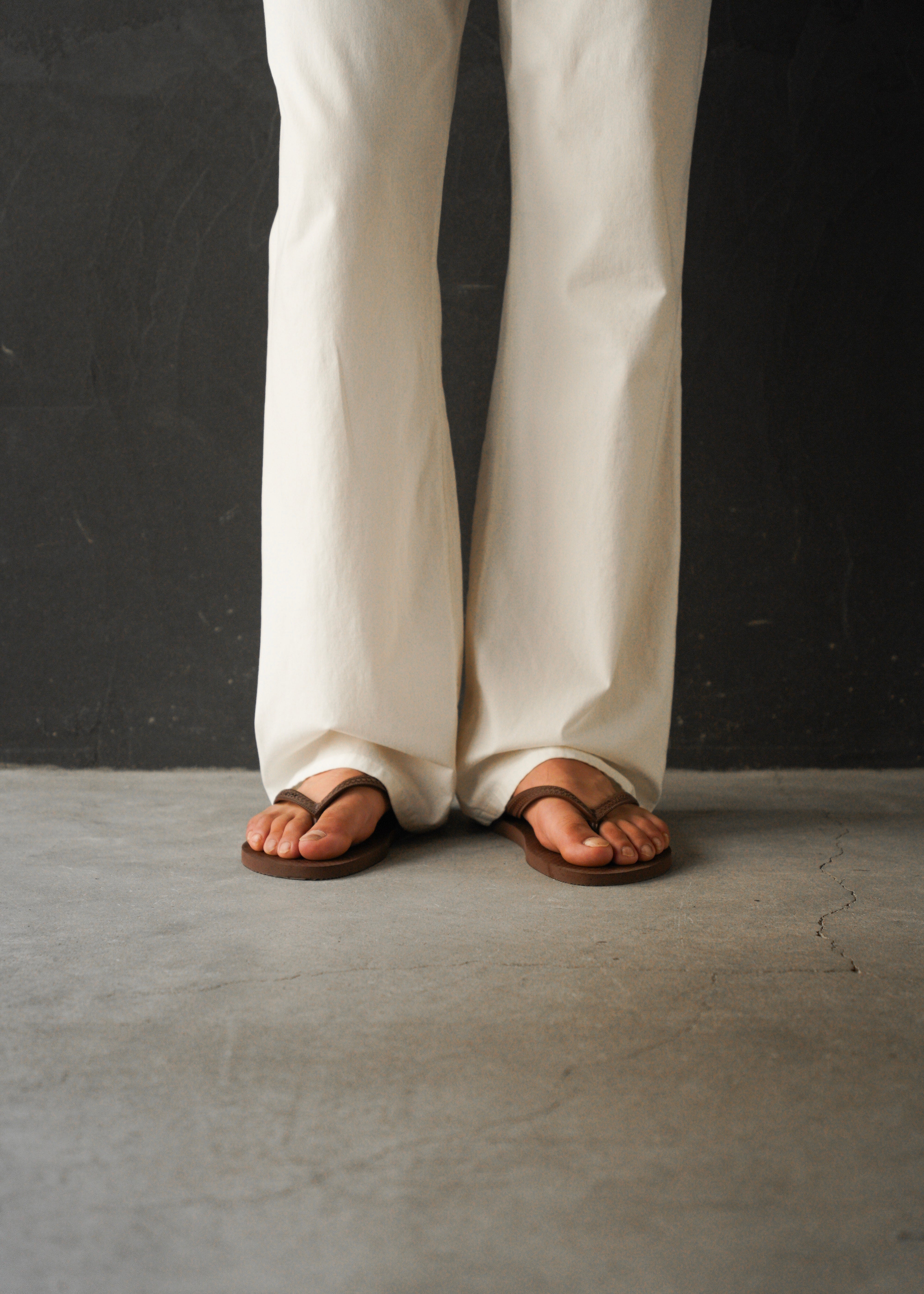 90’s JIL SANDER wide straight stretch cotton trousers