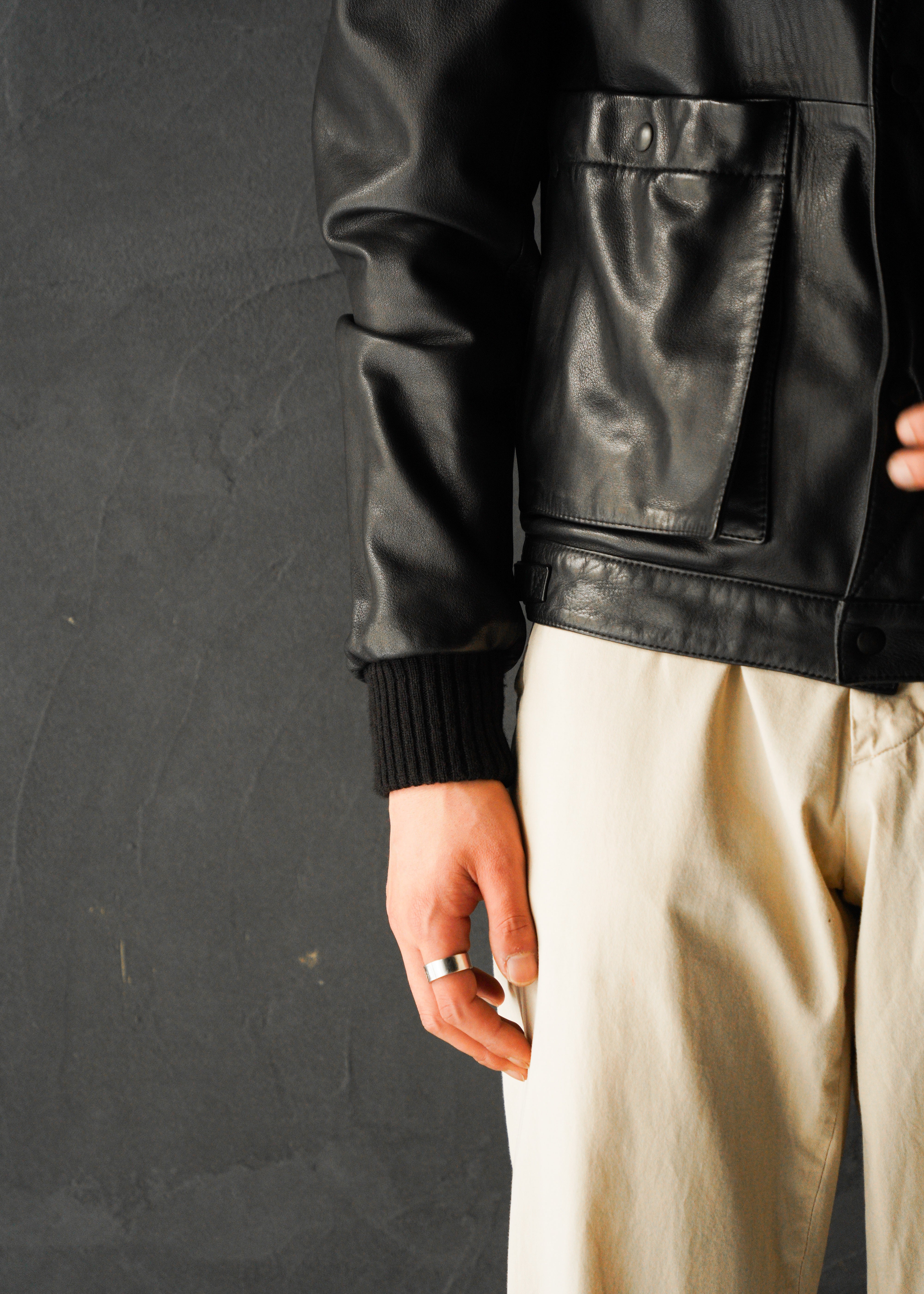 MARTIN MARGIELA 07AW multiple pockets single leather riders jacket