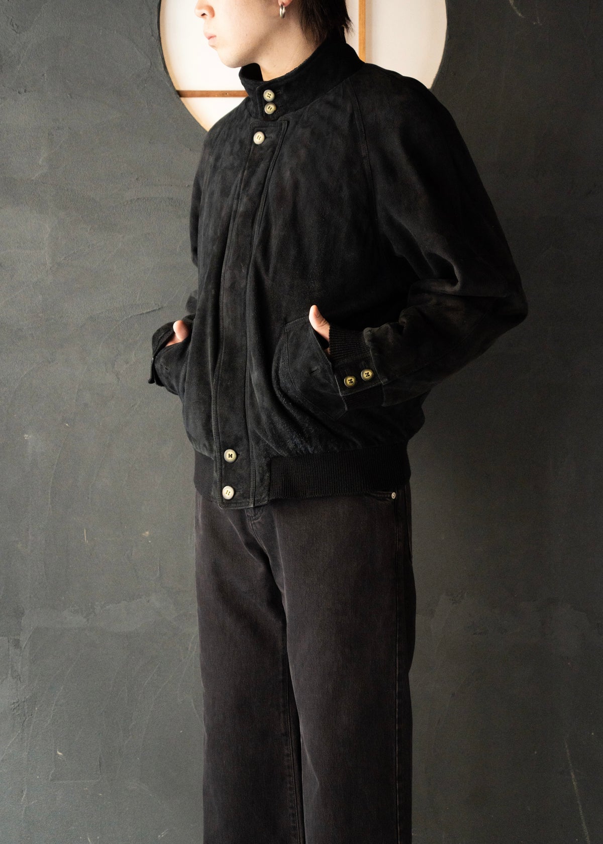 90-00’s Salvatore Ferragamo suede leather valstar jacket