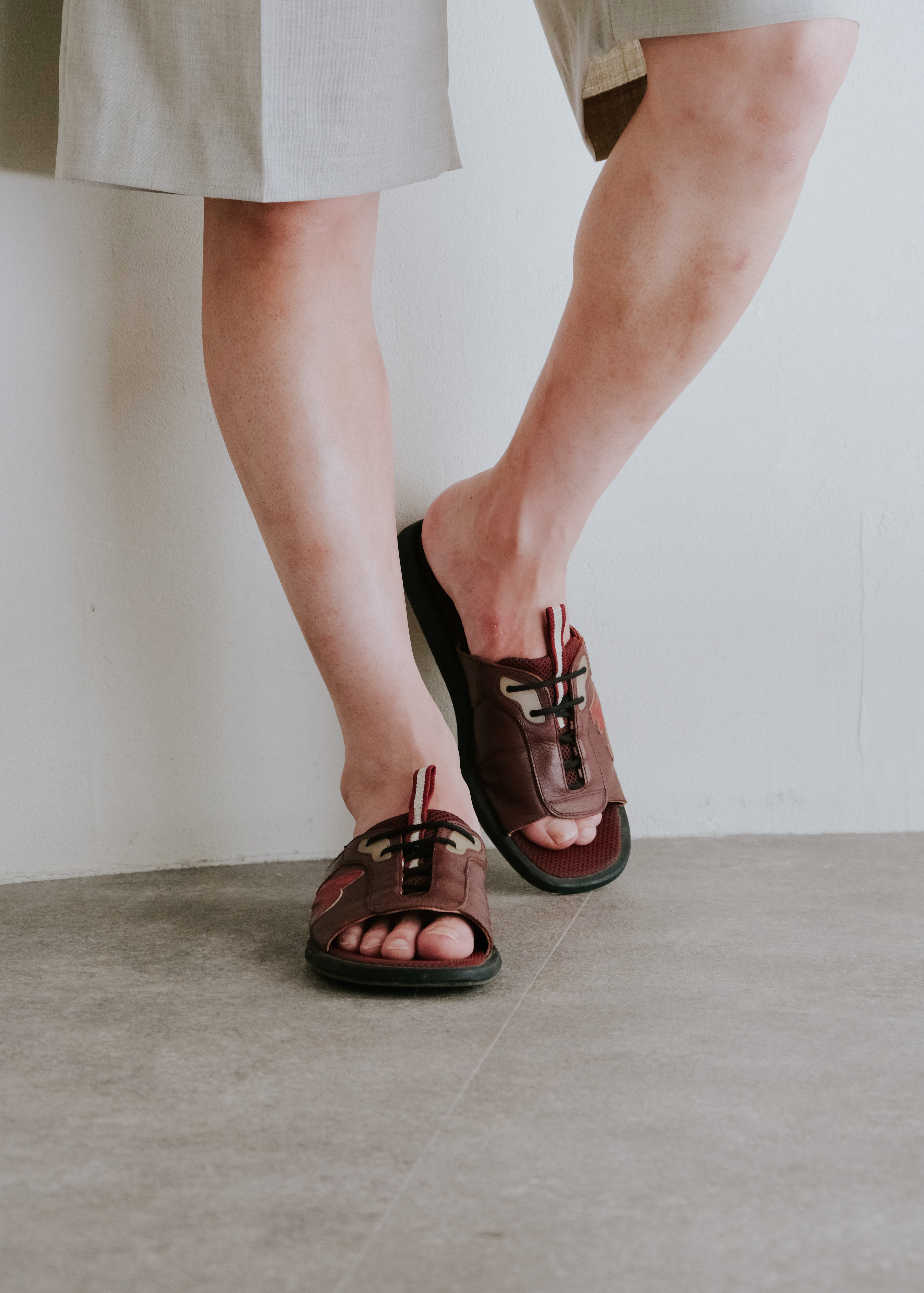 MIU MIU ミュウミュウ 90's leather & mesh combination sandals 古着 メンズ