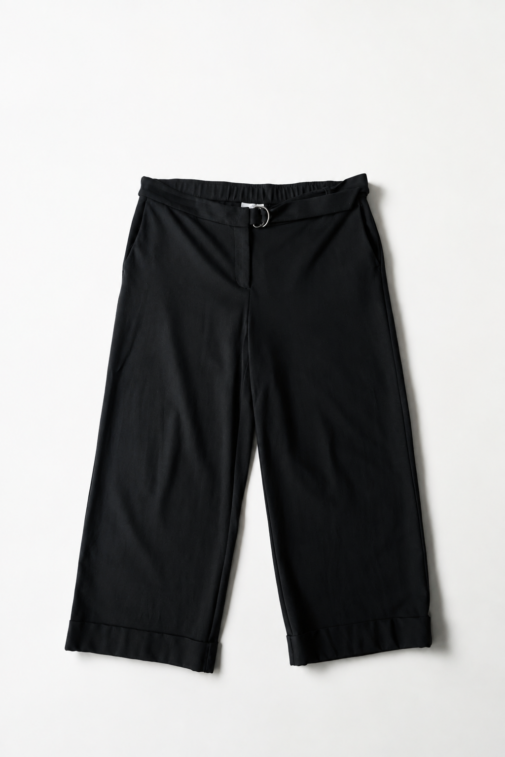 00's Belted wide croped slacks