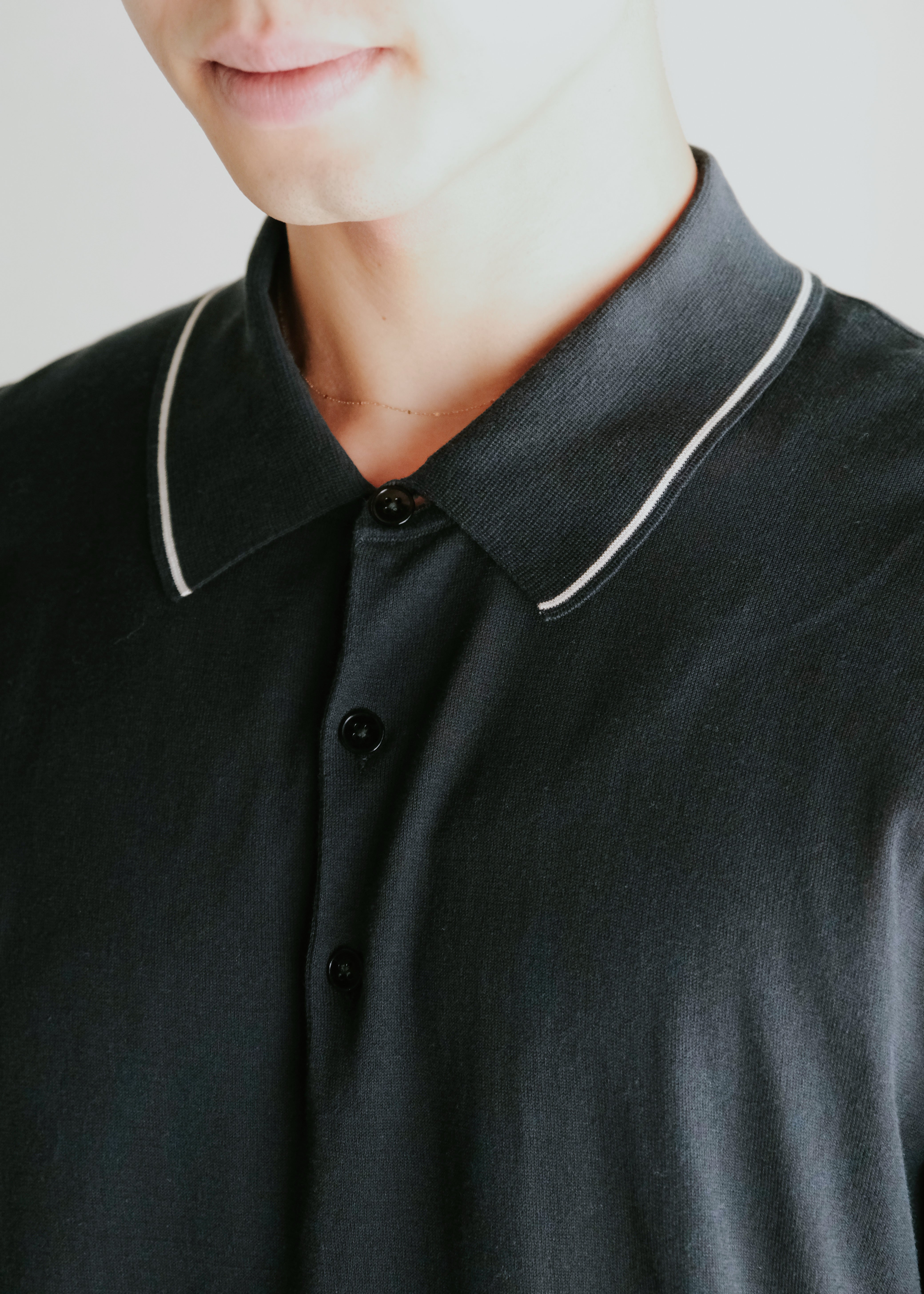 00-10's HERMÈS light cotton lined polo shirt