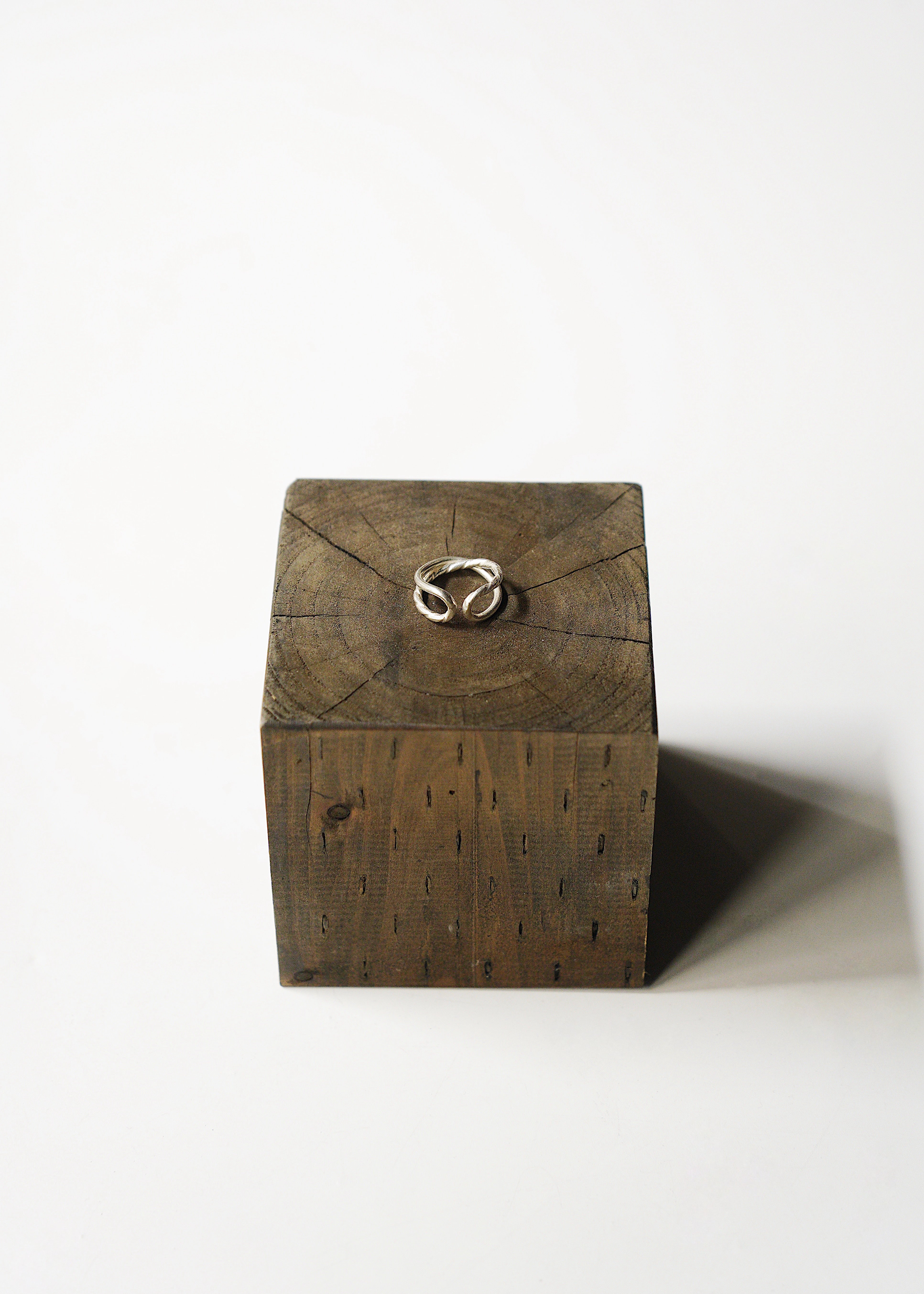 karen silver double scarf ring