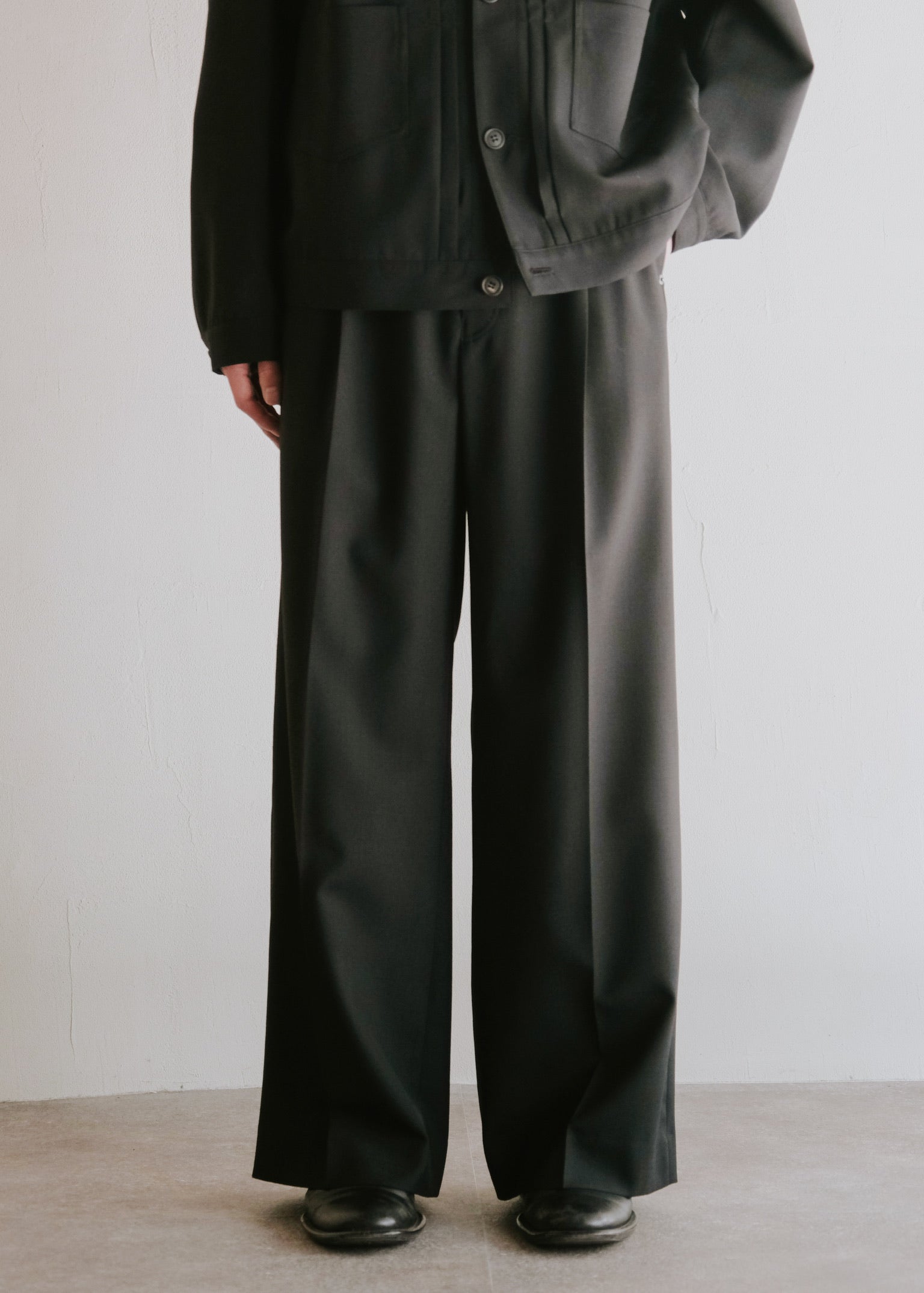 SASAKI SATORU 26SS single tuck wide trousers