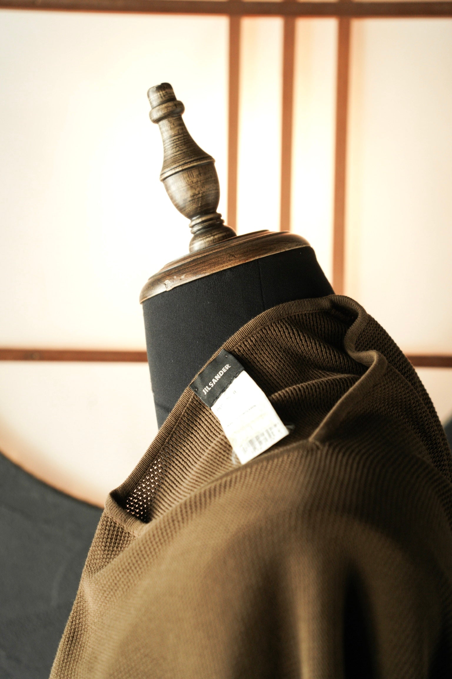90-00's JIL SANDER v-neck mesh knit