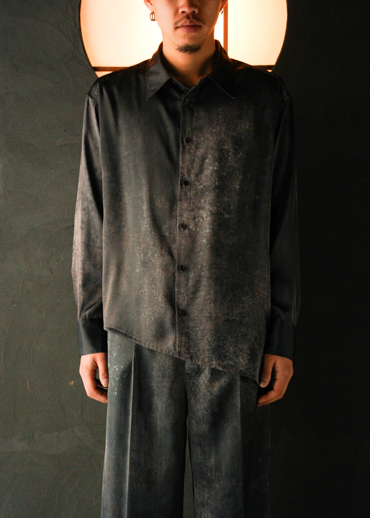 SASAKI SATORU 26SS asymmetry hem shirt / Black