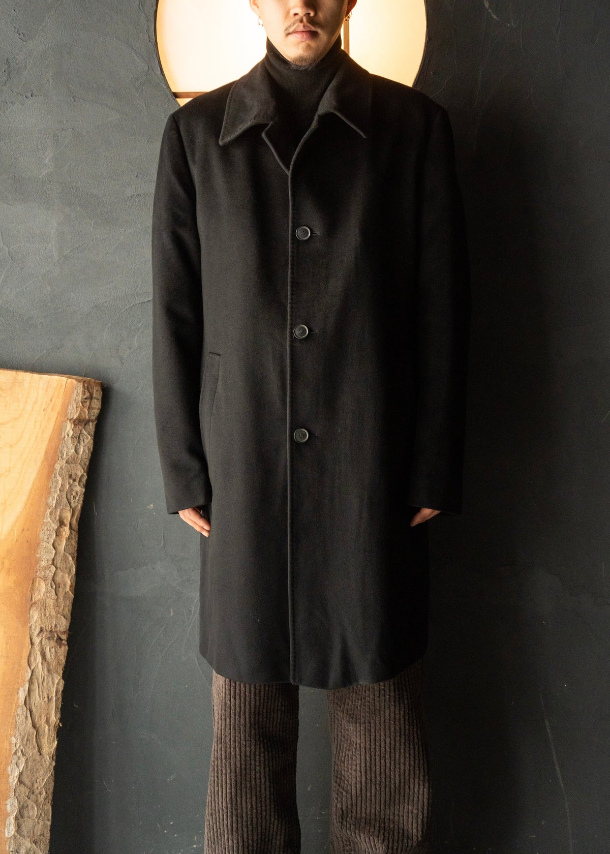 90-00’s HUGO BOSS cashmere balmacaan coat