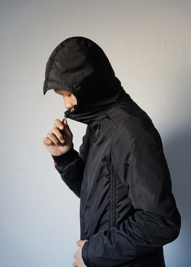 00‘s PRADA SPORT hooded nylon double zip jacket