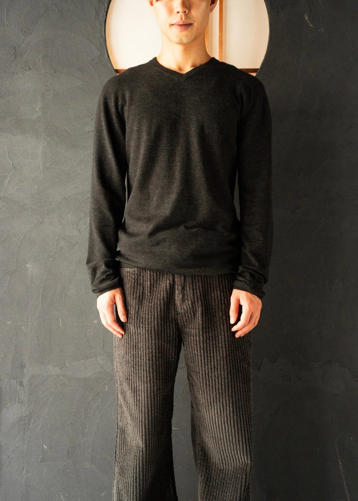 90-00's COMME CA DU MODE MEN v-neck wool knit