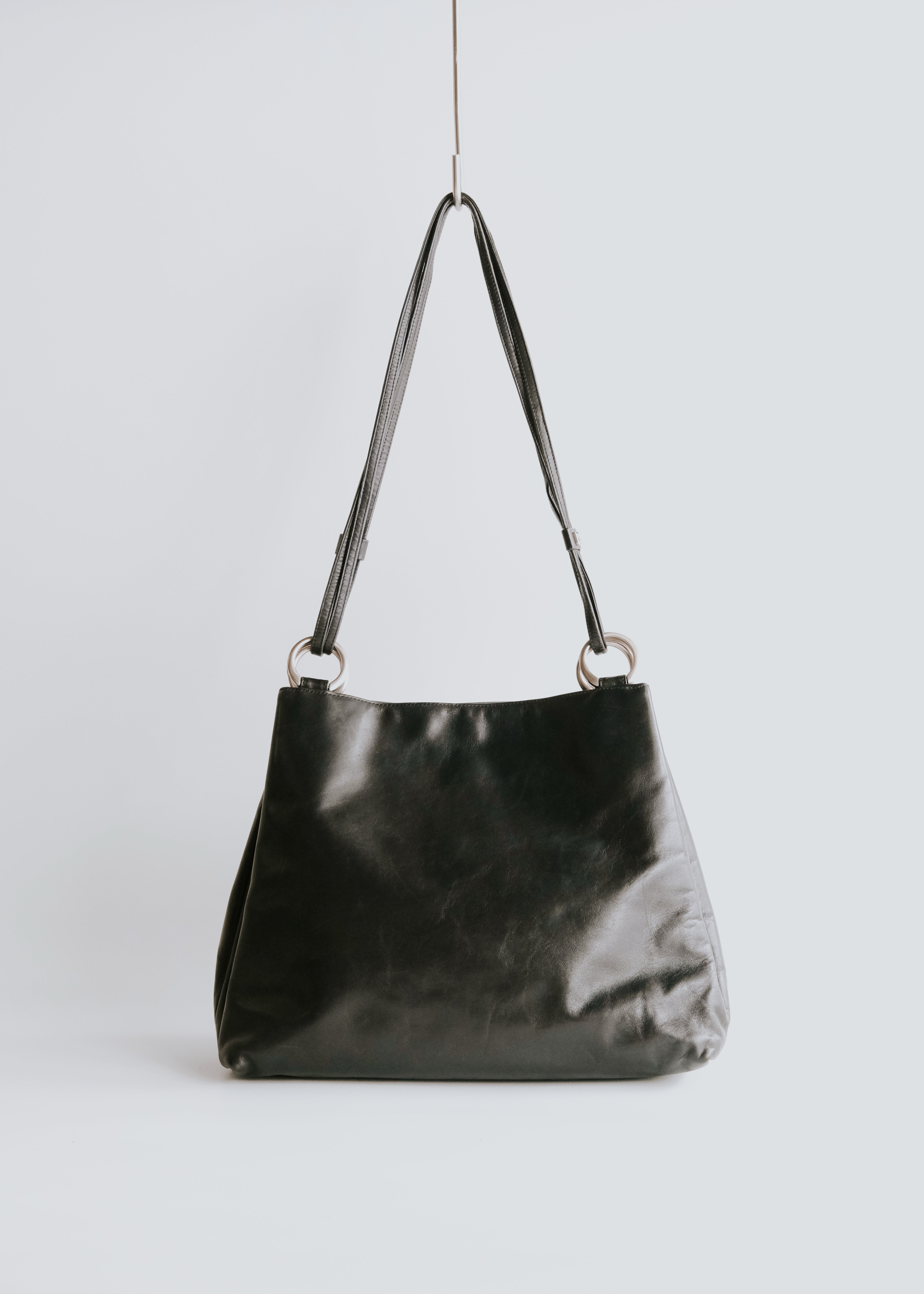 90-00's BALLY 2 way handle leather bag