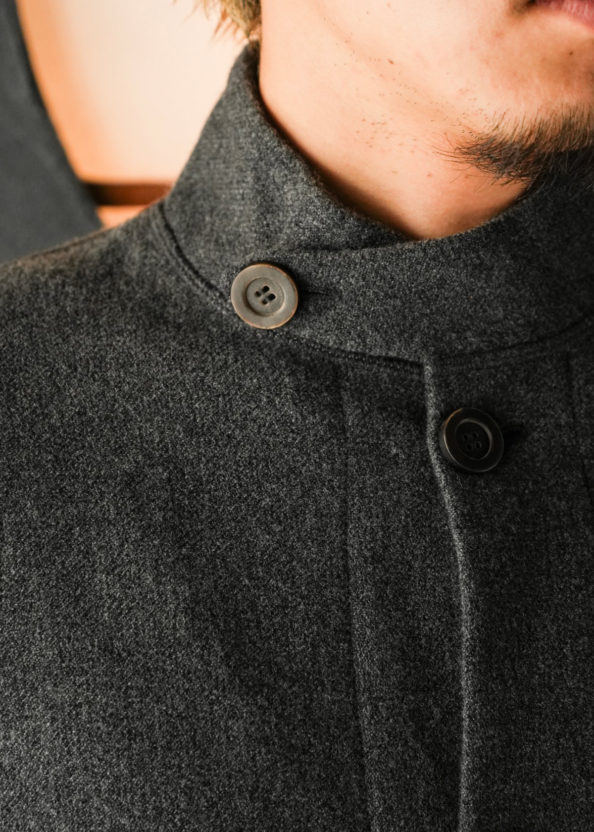 EMPORIO ARMANI 04AW cashmere blend mao collar wool jacket