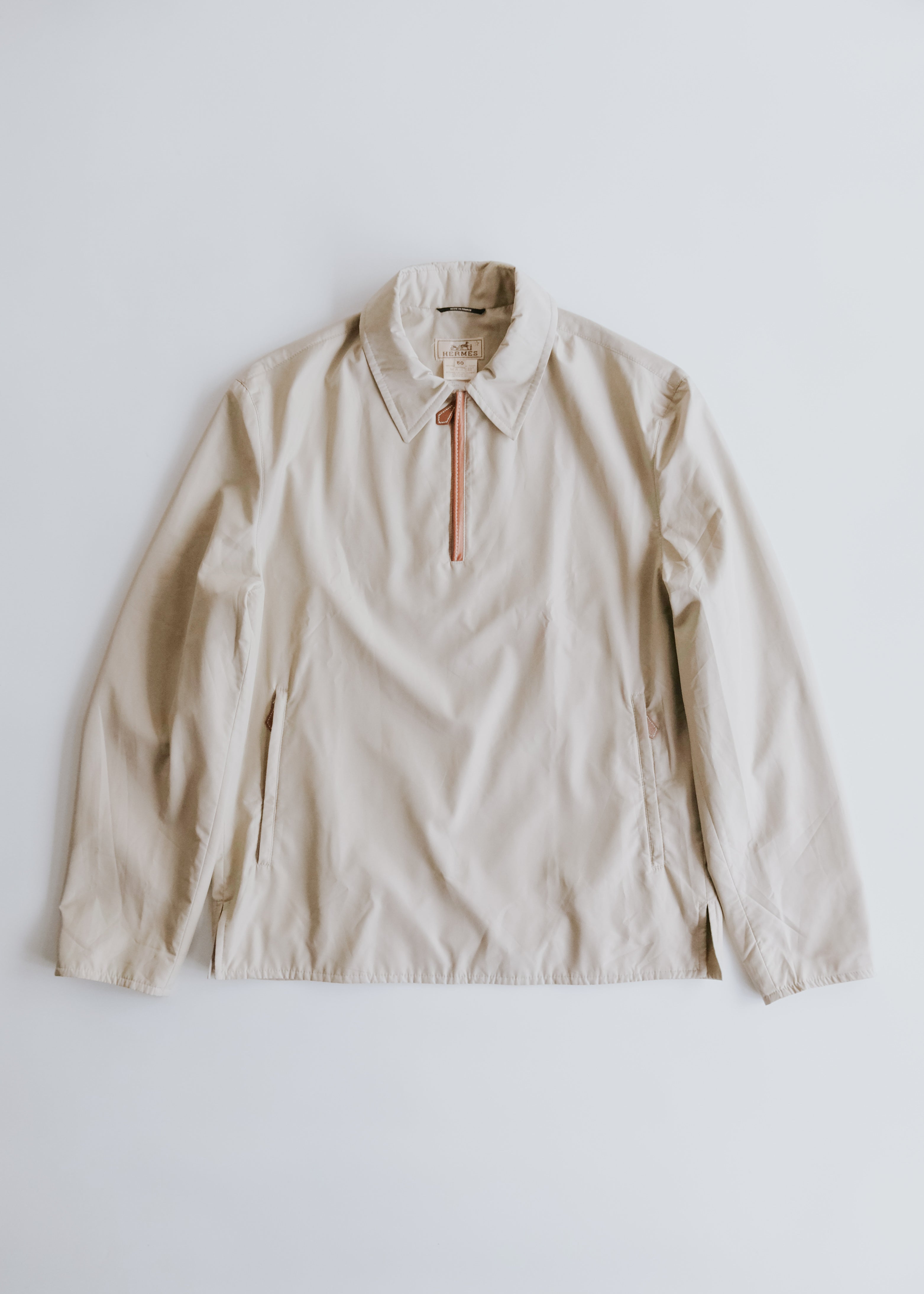 HERMÈS 00's half zip polyester light padded jacket