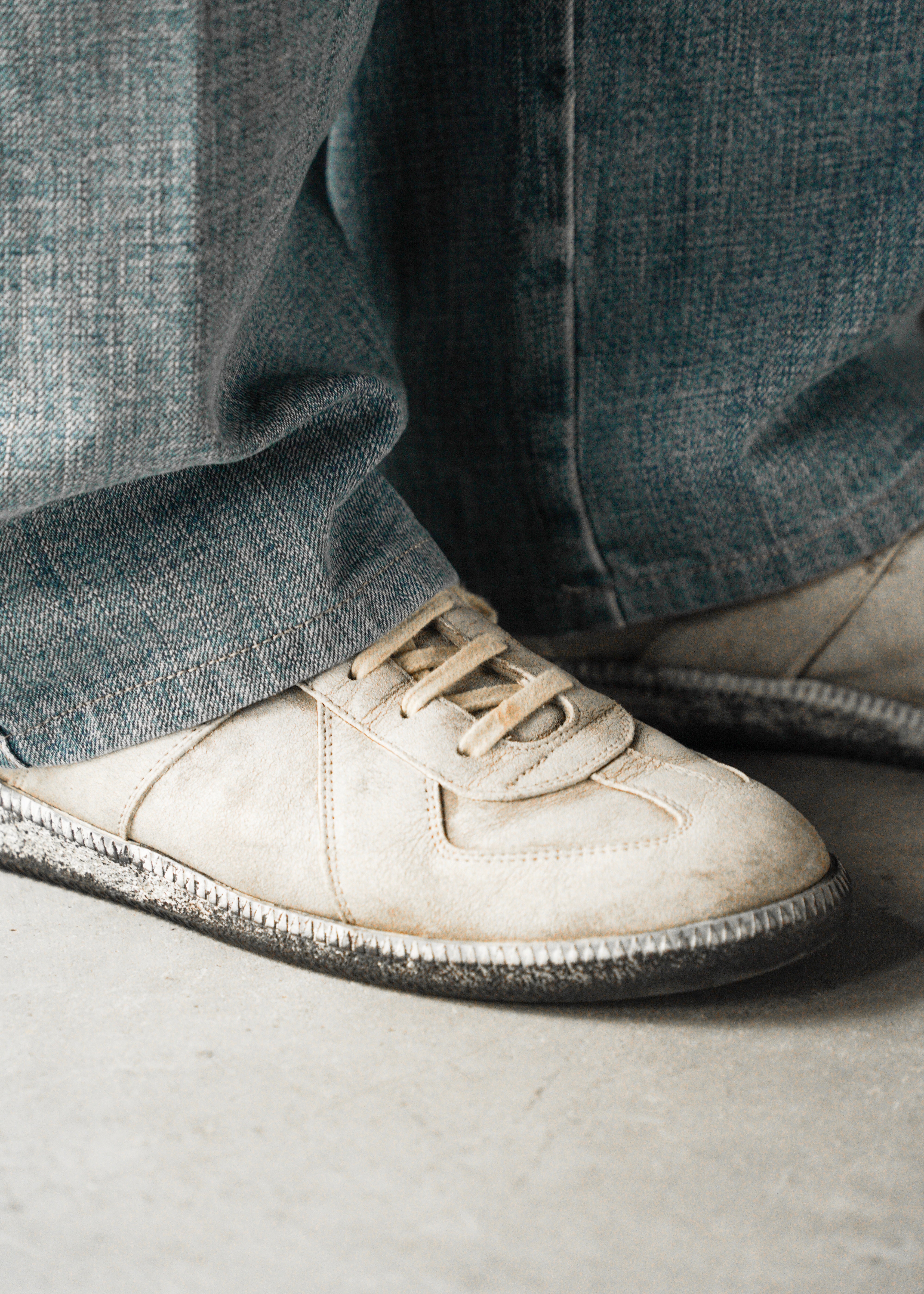 10’s Maison Margiela coated lamb skin GERMAN TRAINER