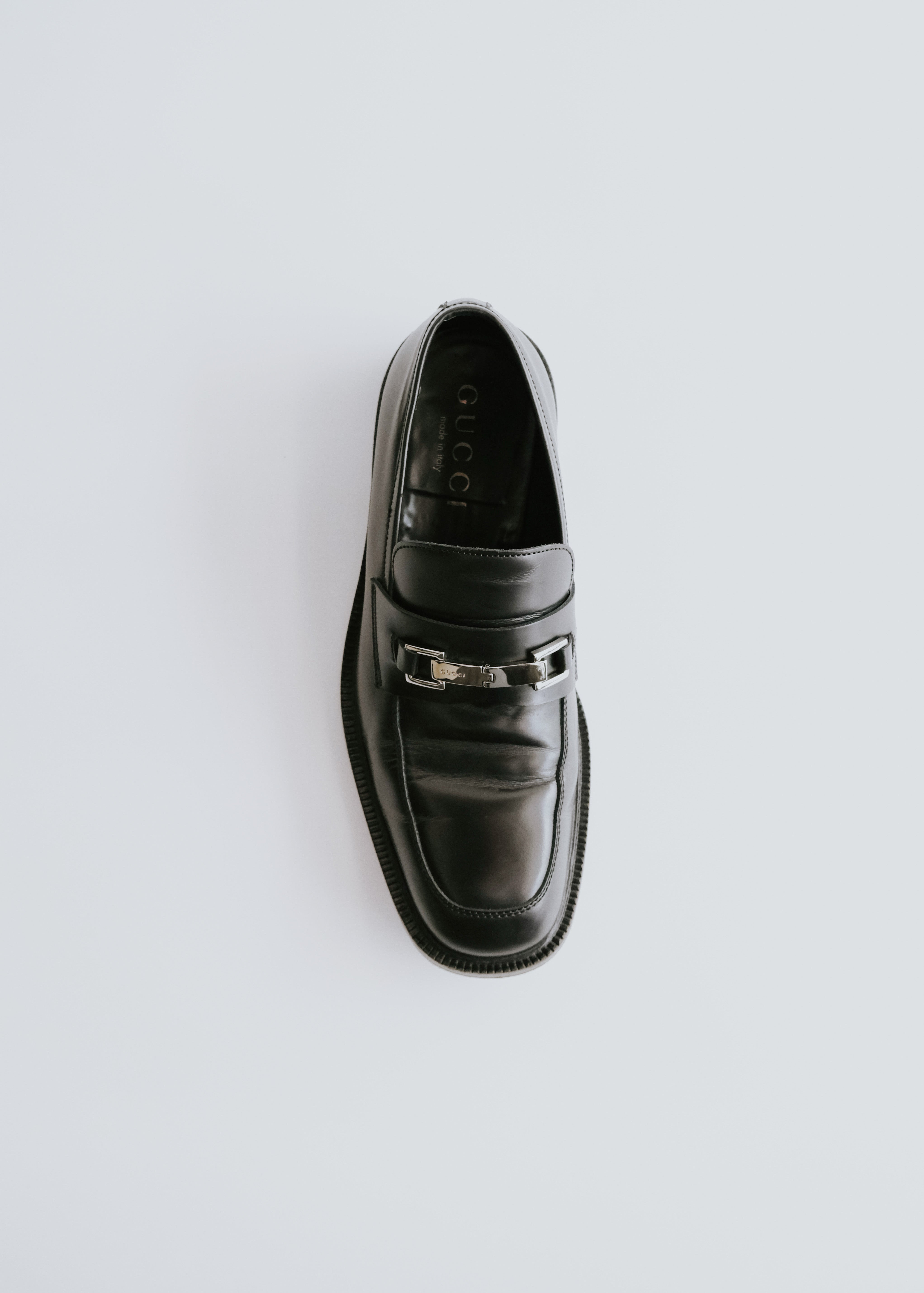靴 gucci tomford Square Toe lether Loafers GUCCI by TOM FORD square toe horsebit loafers