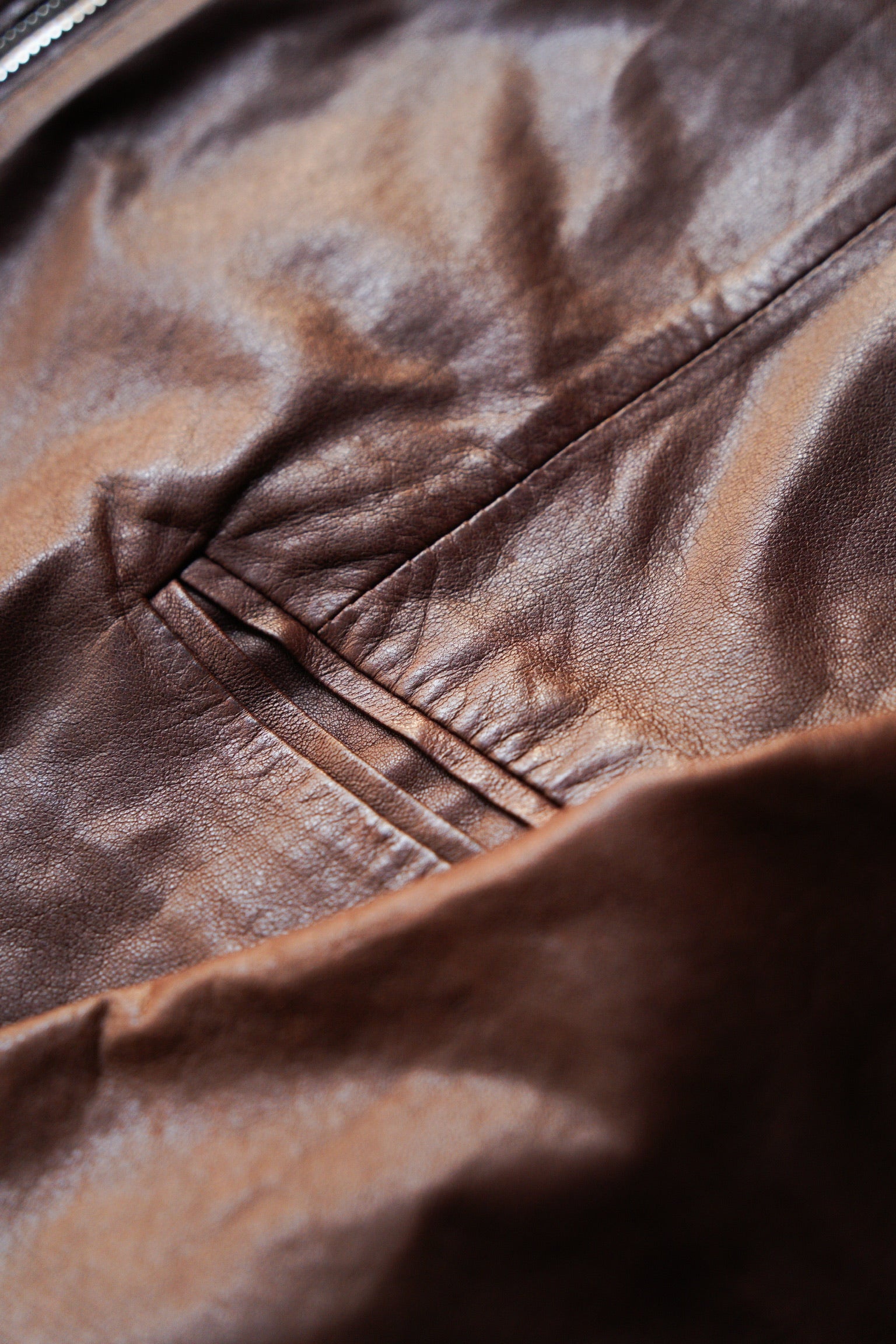 Paul Smith Asymmetrical Collar Leather Jacket in Burgundy