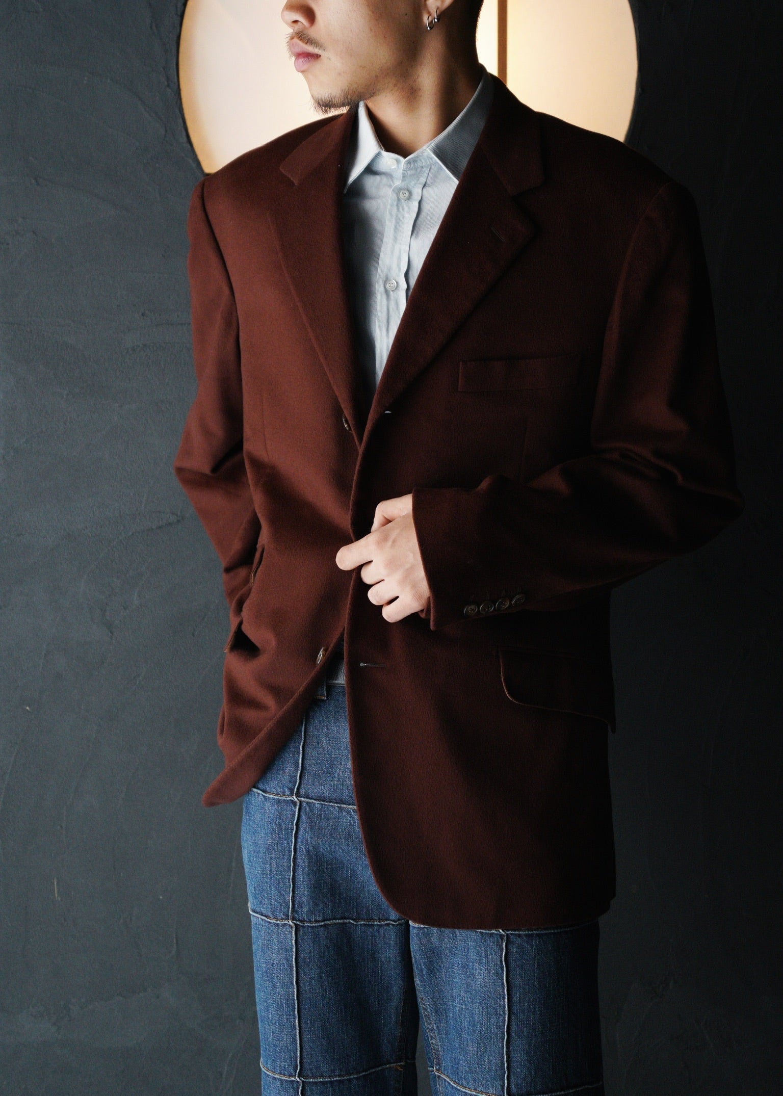 HERMÈS pure cashmere single 3b tailored jacket