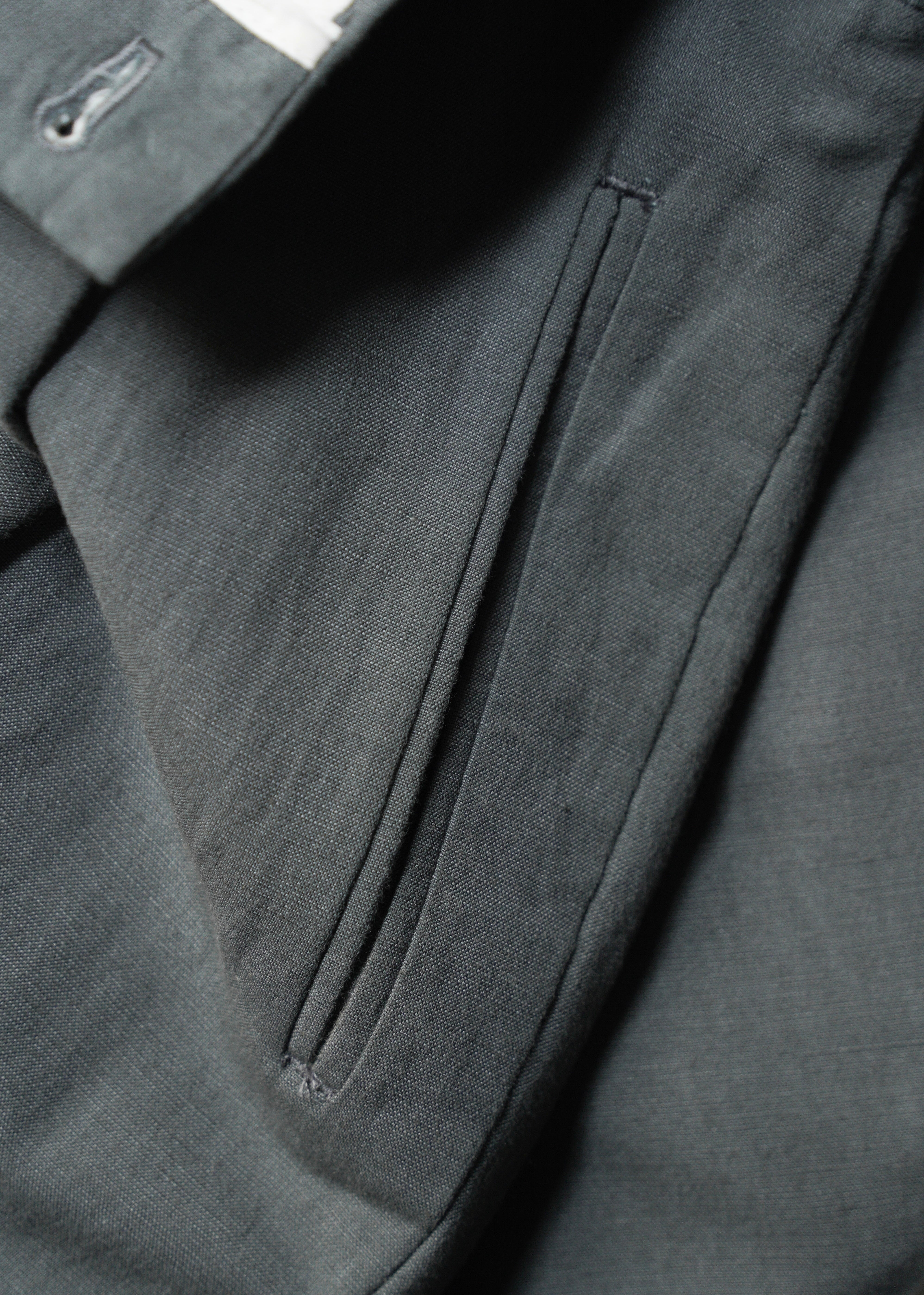 00’s ARMANI COLLEZIONI center crease cotton blend linen pants