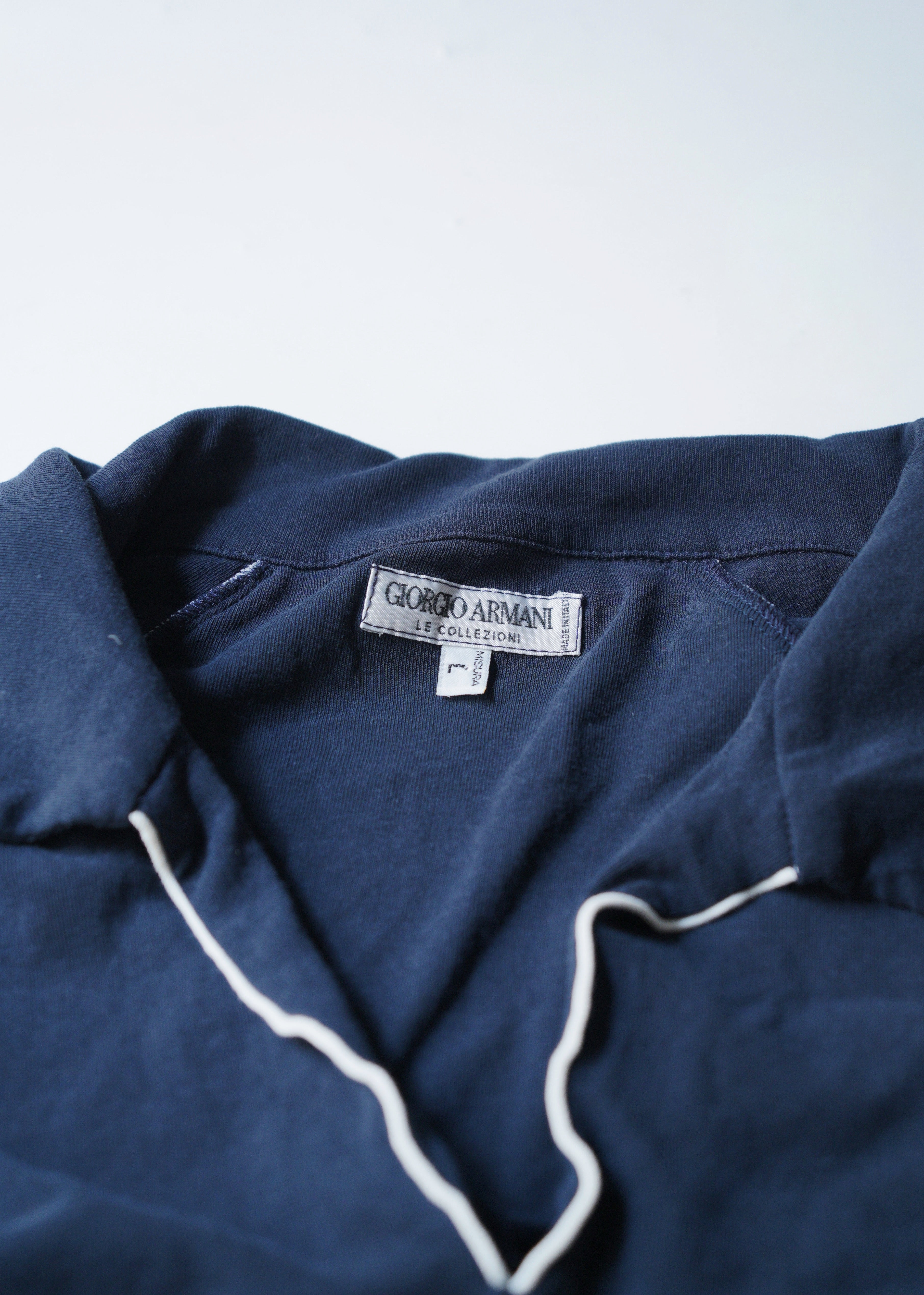 90's GIORGIO ARMANI piping skipper polo shirt