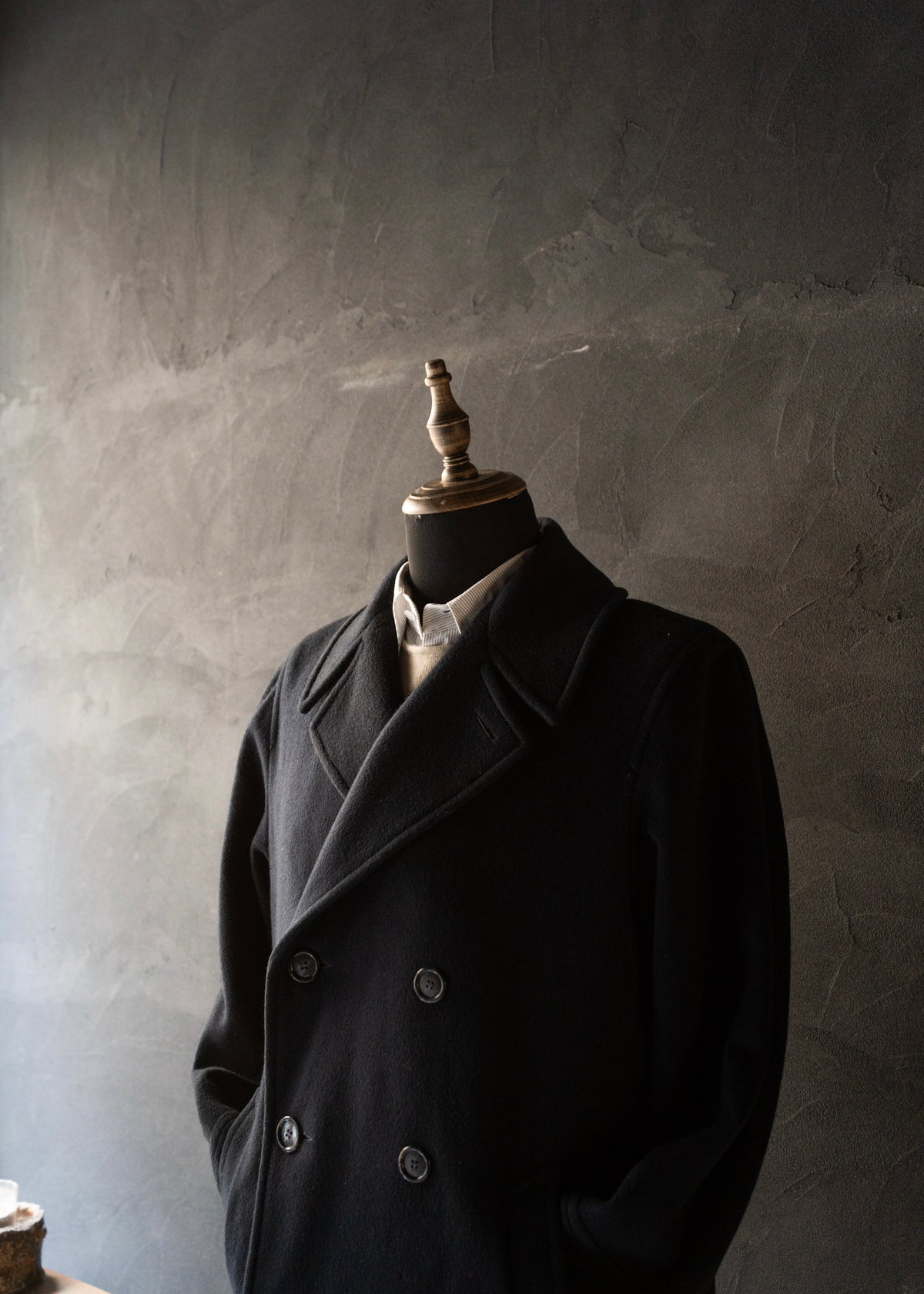 90’s agnes b. homme cashmere blend wool p coat