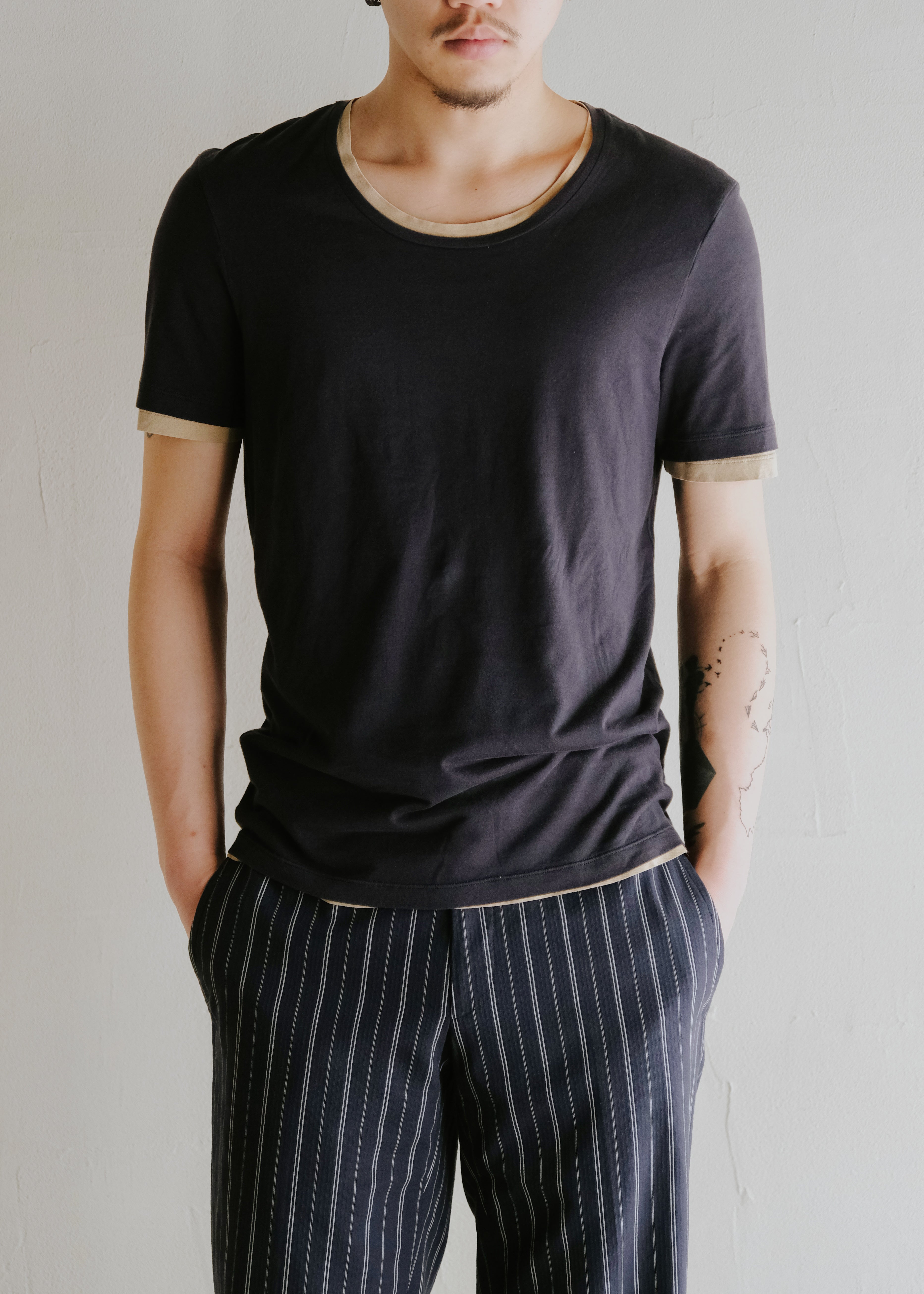 00-10's GUCCI layered S/S T shirt