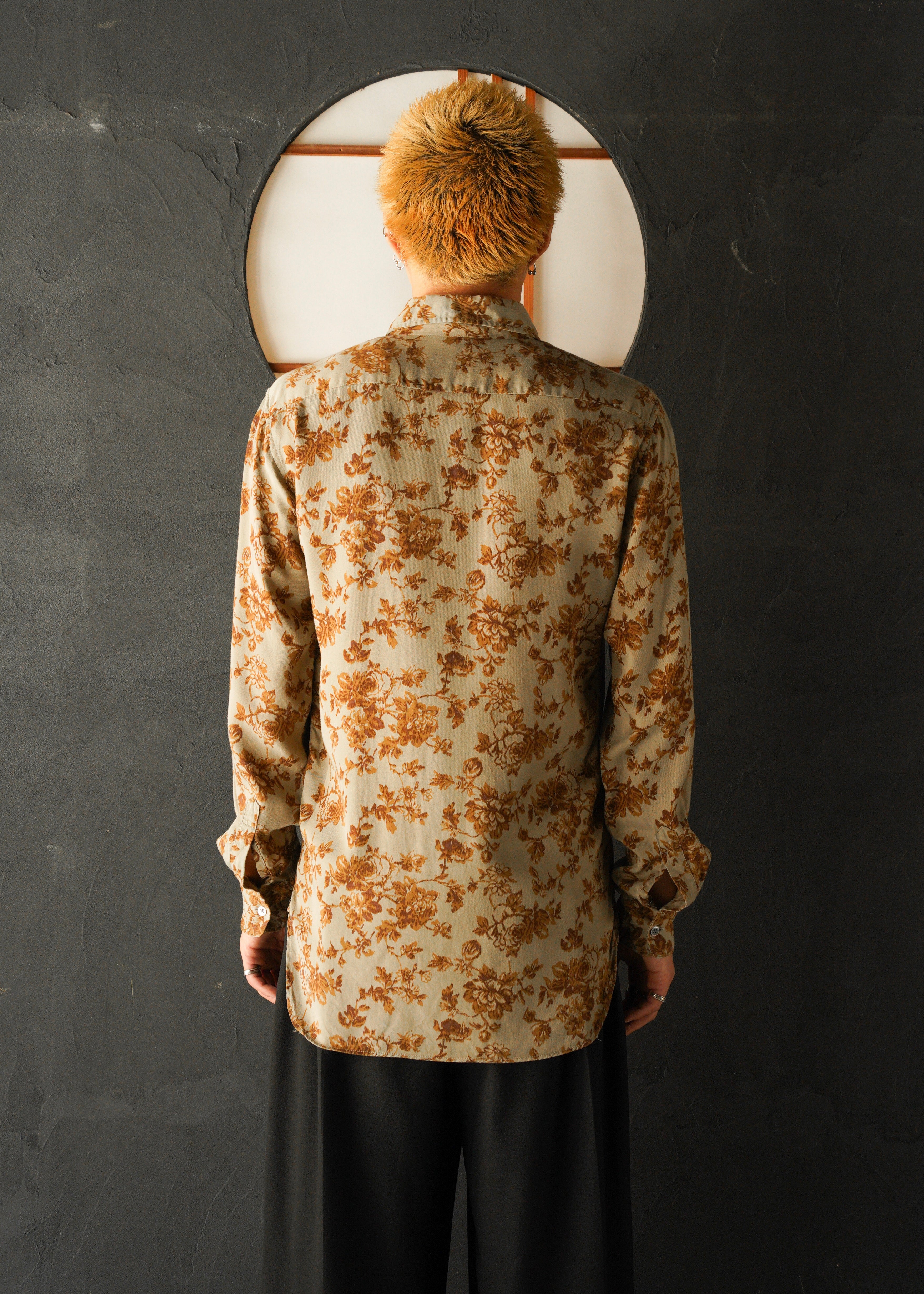 90-00’s So by alxander van slobe flower pattern shirt