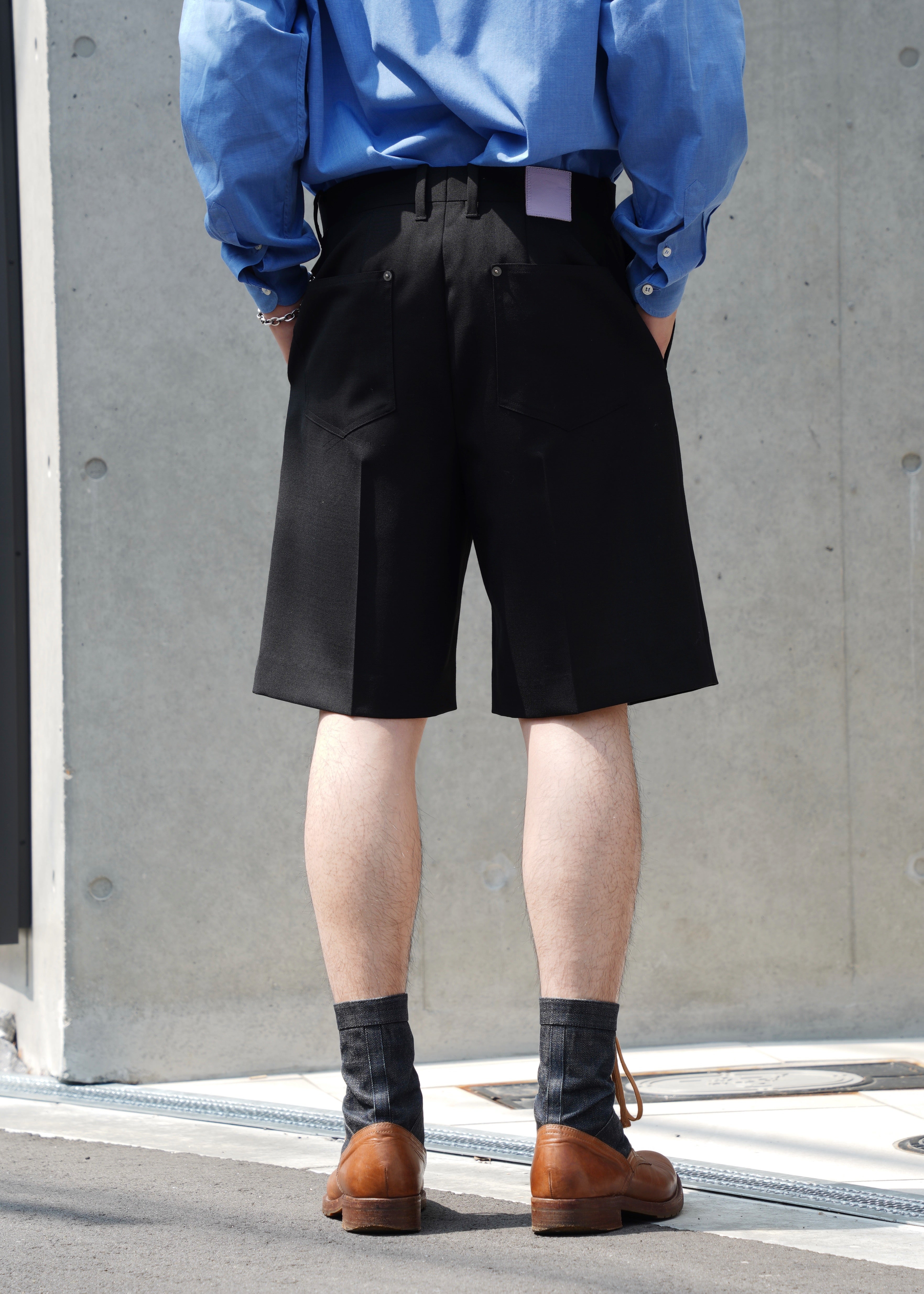 SASAKI SATORU 26SS single tuck straight shorts