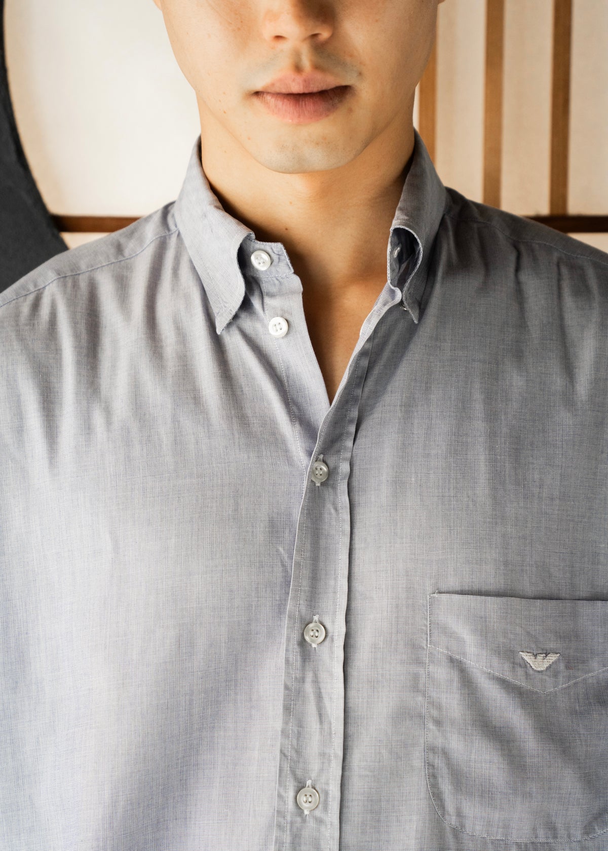 90’s EMPORIO ARMANI button-down collar shirt