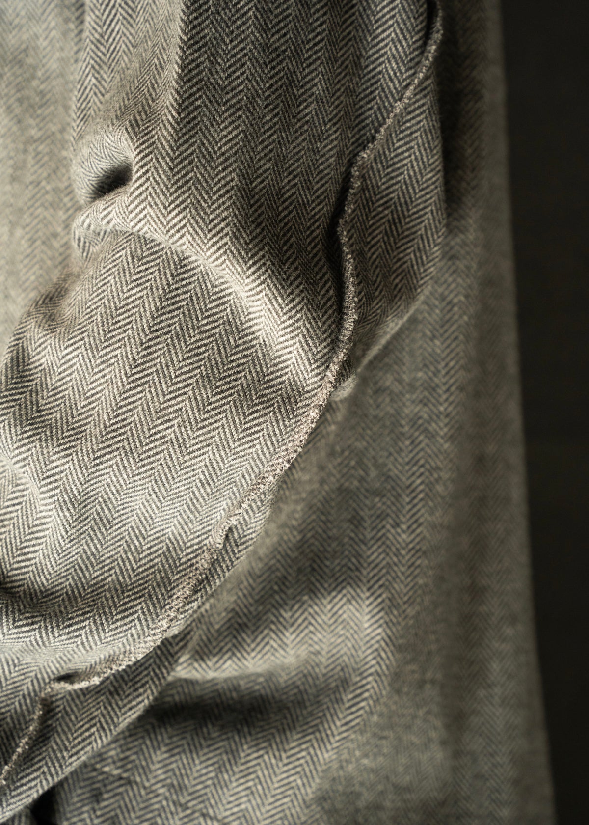 mfpen 26AW Leisure Zip Up / Grey Herringbone