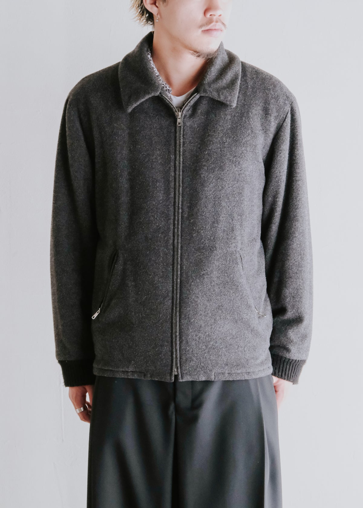 90's agnes b. homme wool zip up blouson