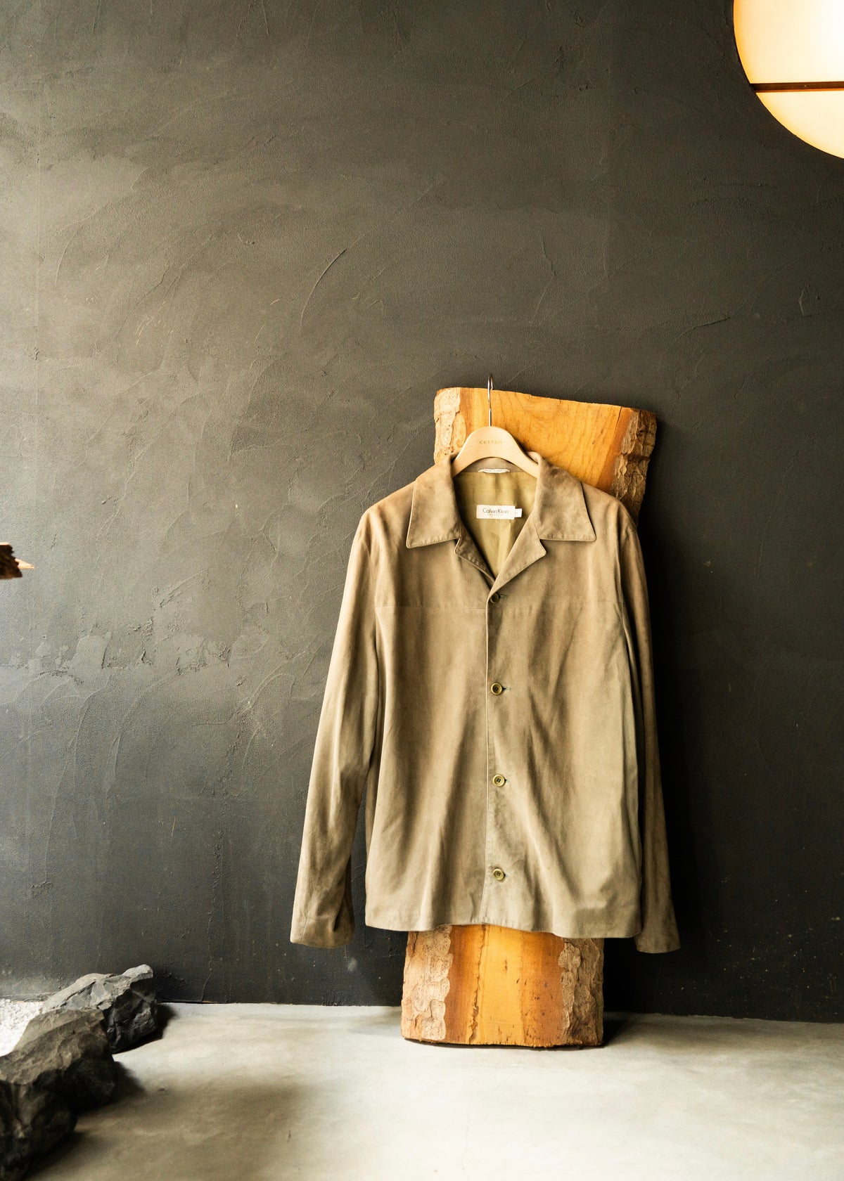 Calvin Klein Collection 98SS suede leather shirt jacket