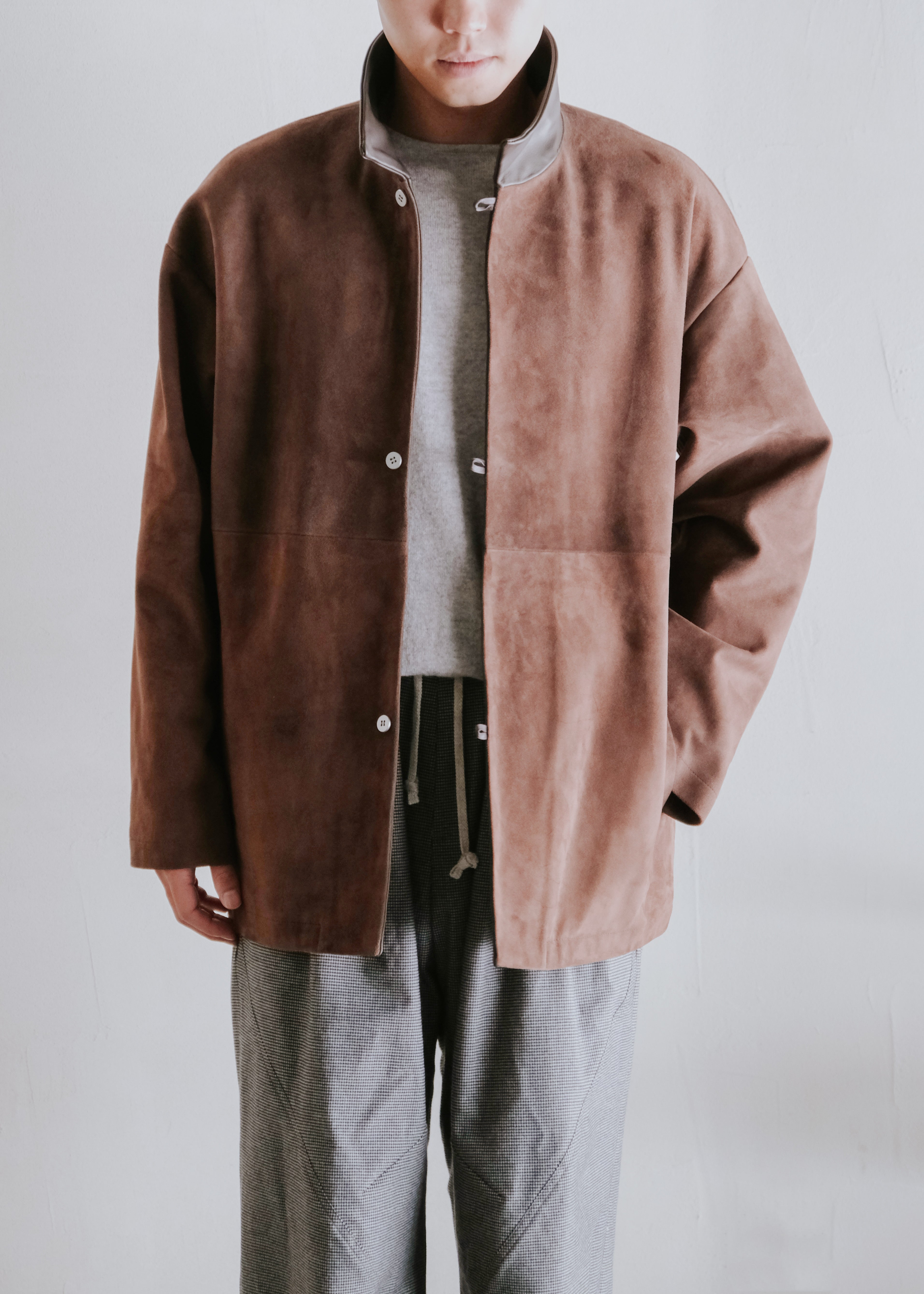 beta post ベータポスト 26AW ゴート スウェードレザー Suede Leather relax ジャケット D.brown メンズ