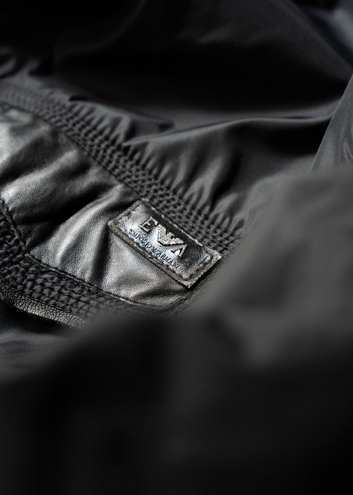 00’s EMPORIO ARMANI double zip up multi pocket nylon jacket