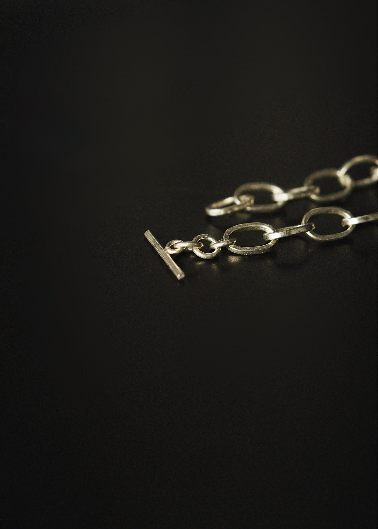 link chain karen silver bracelet