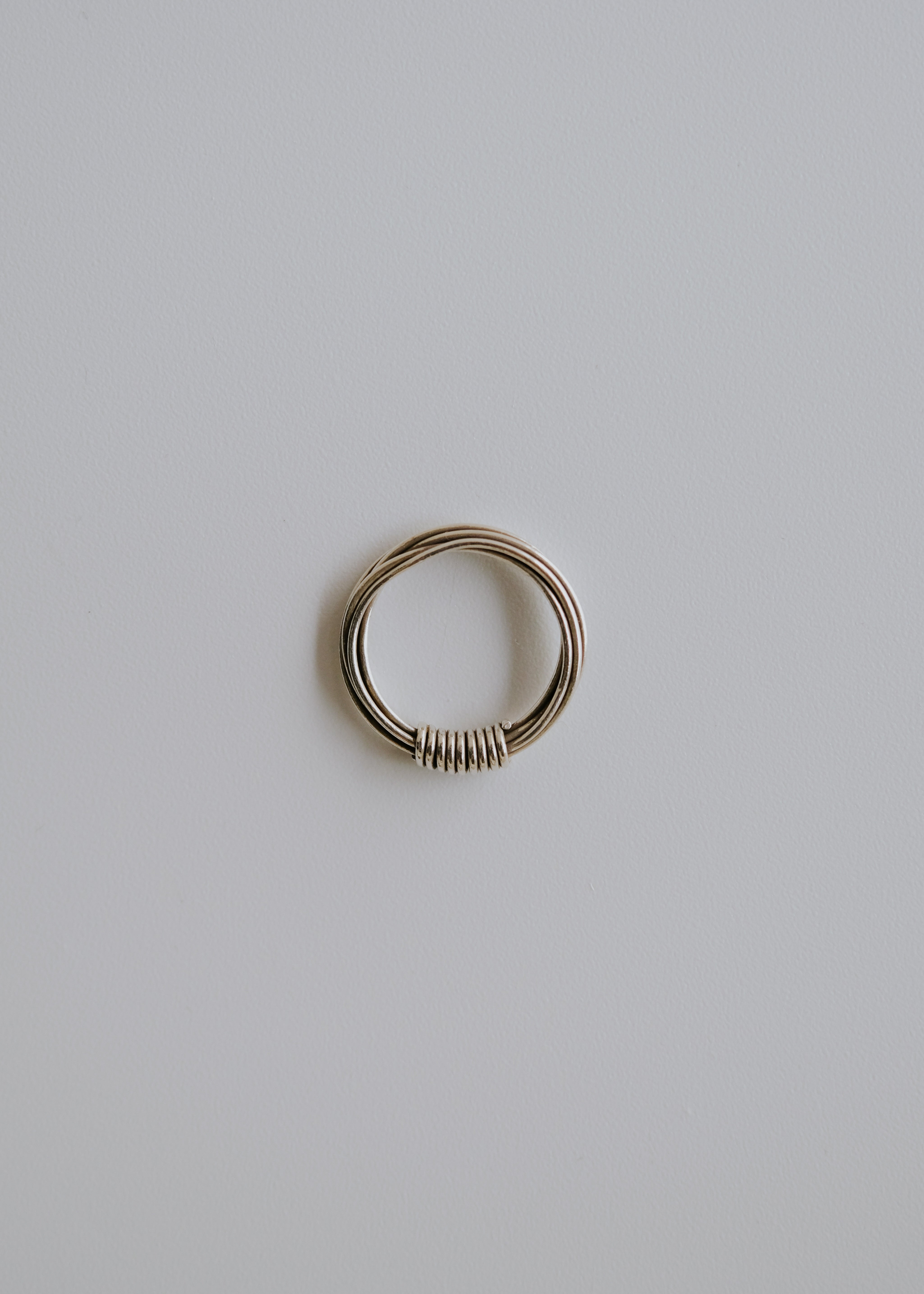 Karen silver spiral wire wrap ring